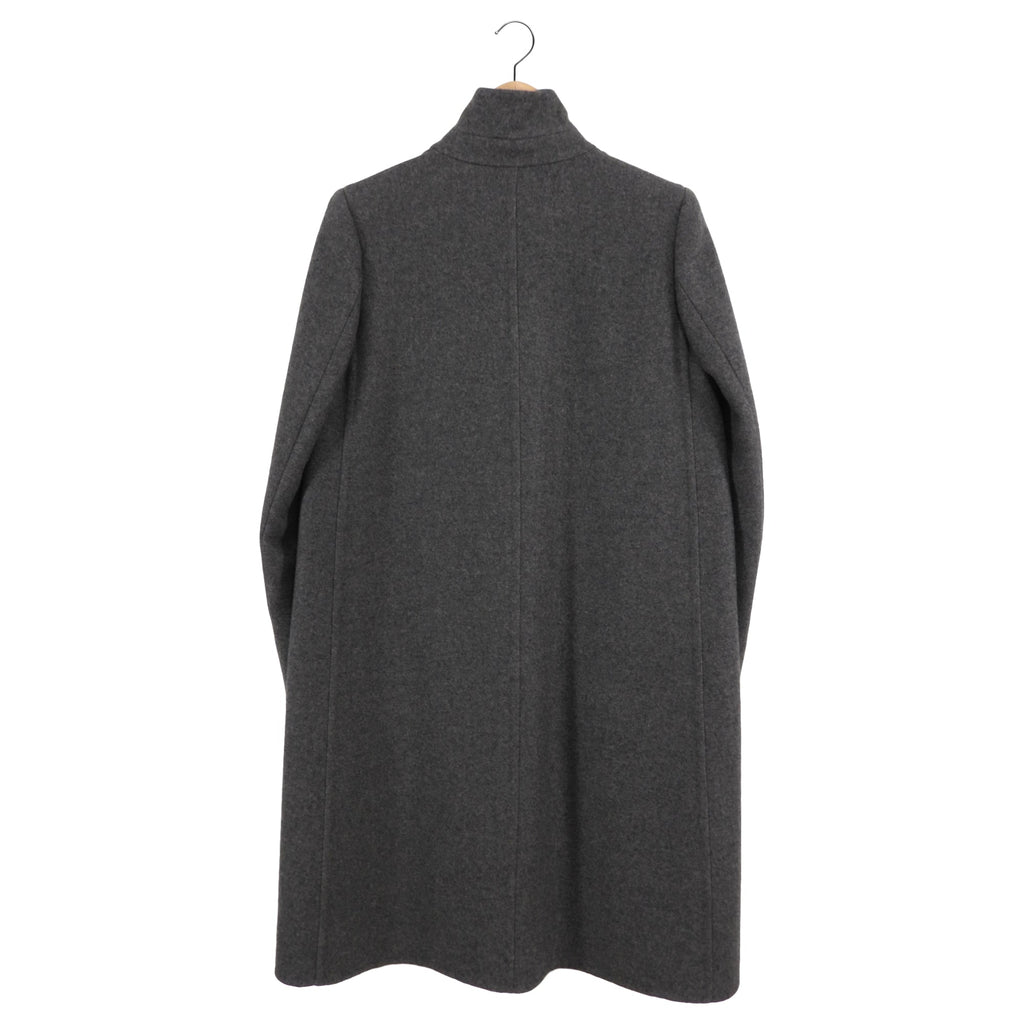 Hermes Cashmere Grey Coat with Leather Closure - FR38