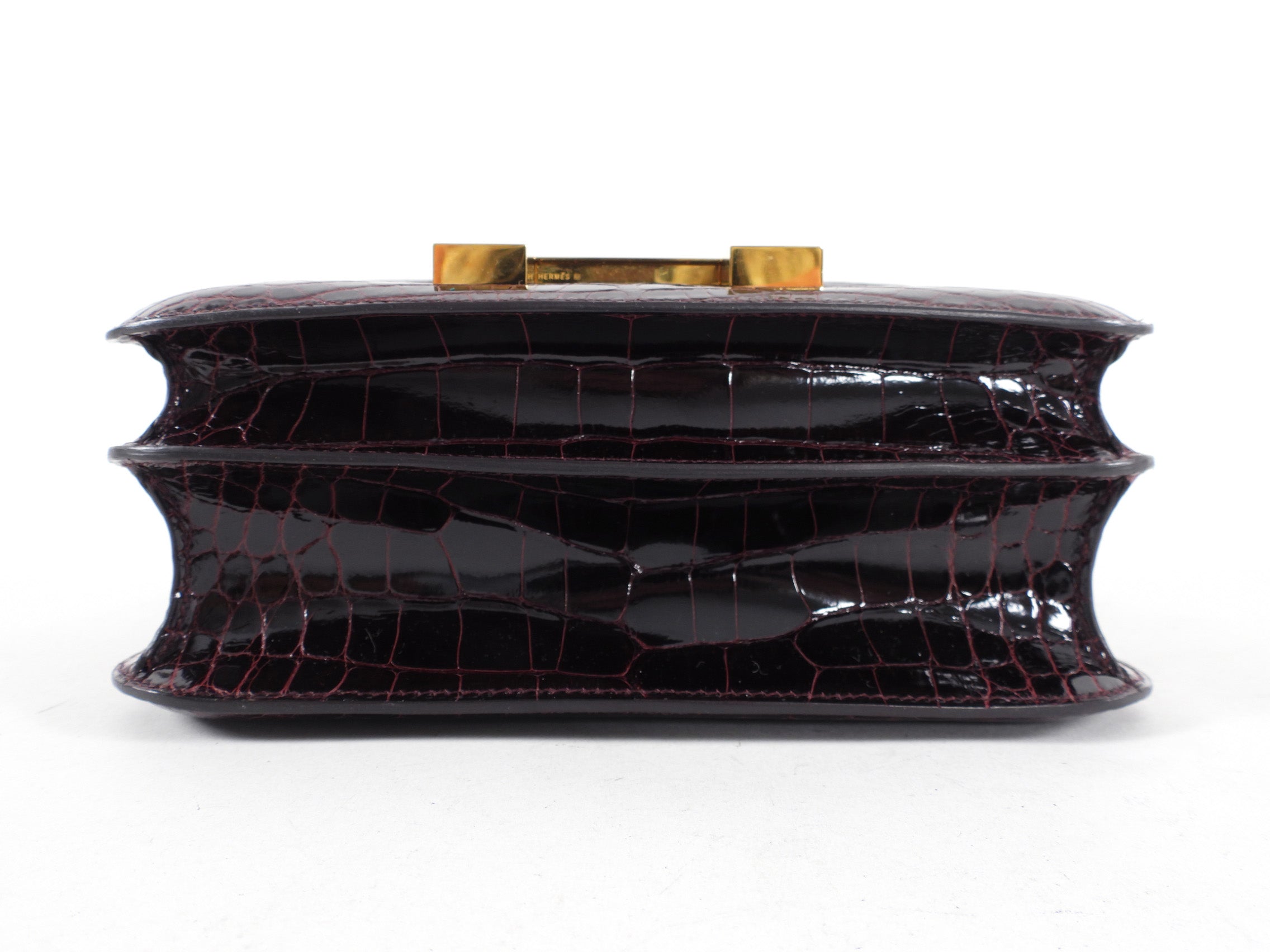 Hermes Sac Constance III Alligator 24 Bordeaux GHW