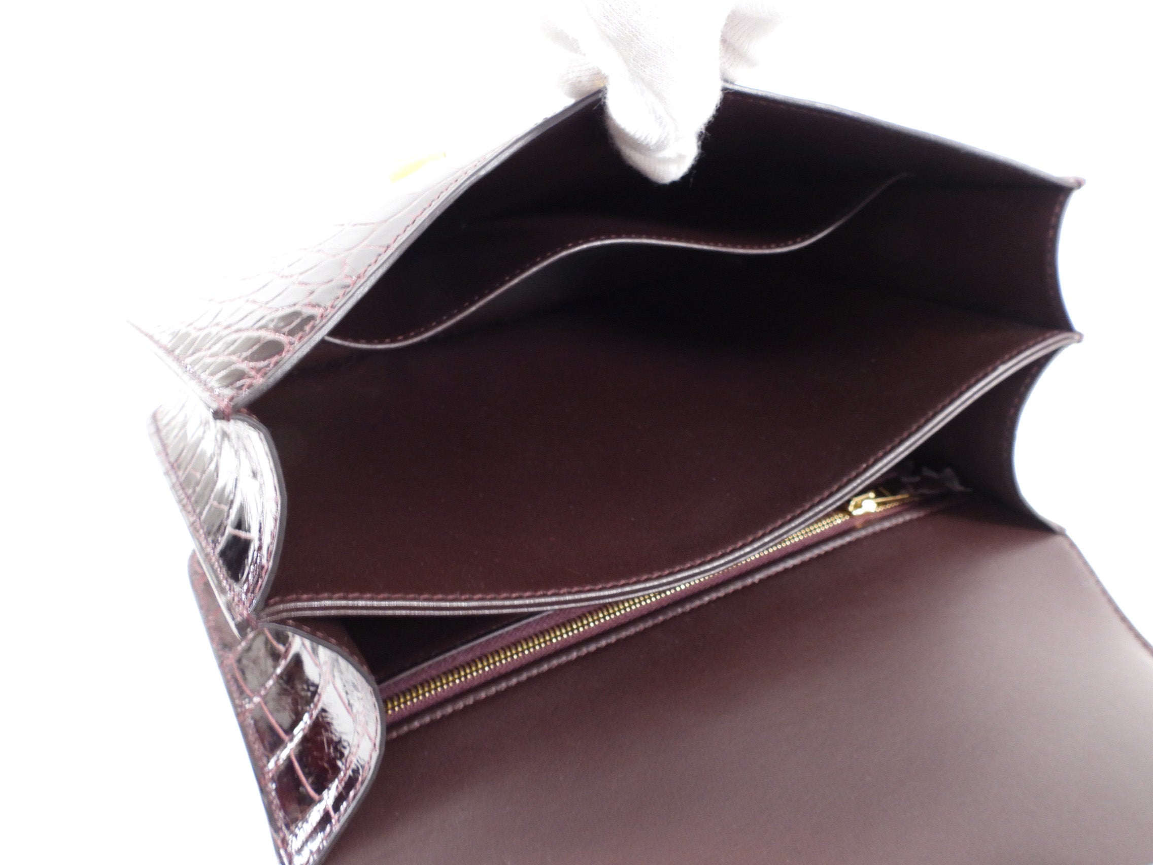 Hermes Sac Constance III Alligator 24 Bordeaux GHW