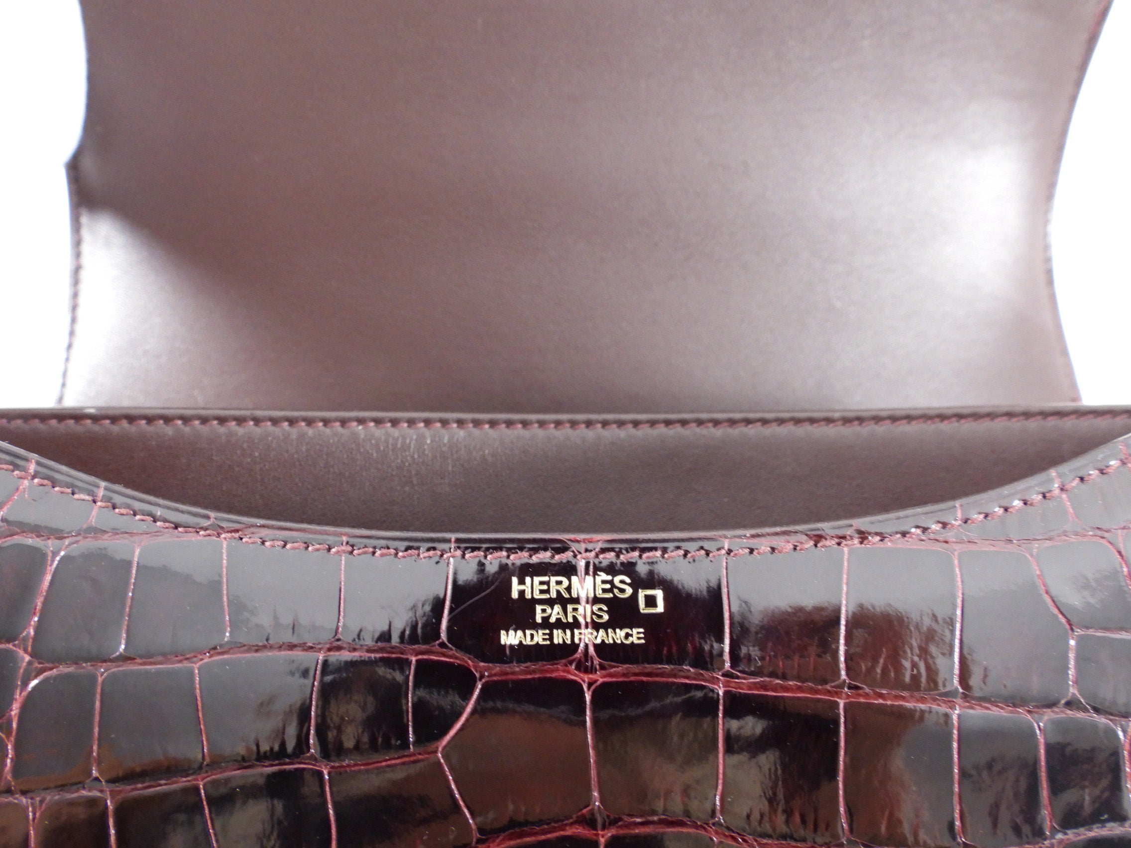 Hermes Sac Constance III Alligator 24 Bordeaux GHW
