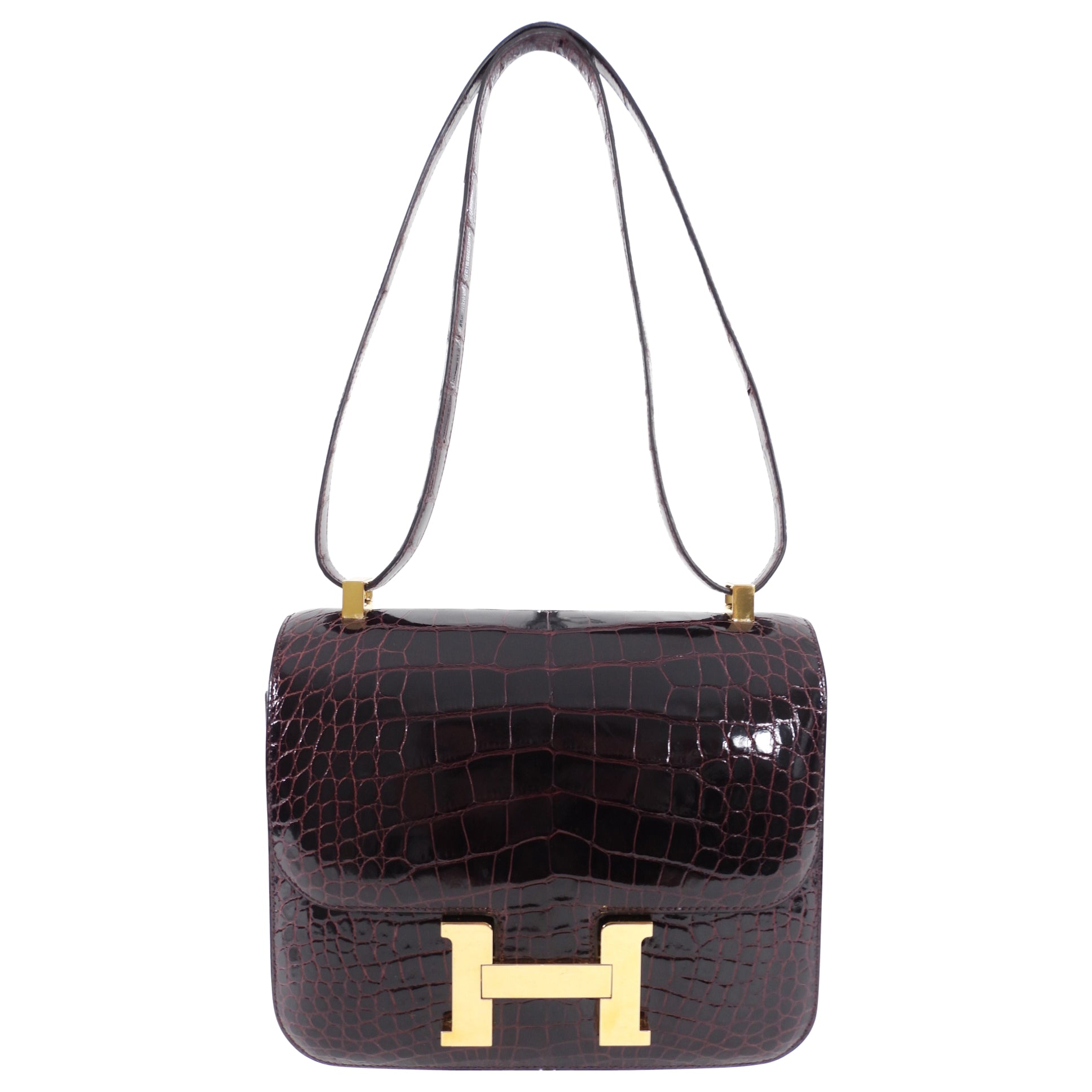 Hermes Sac Constance III Alligator 24 Bordeaux GHW
