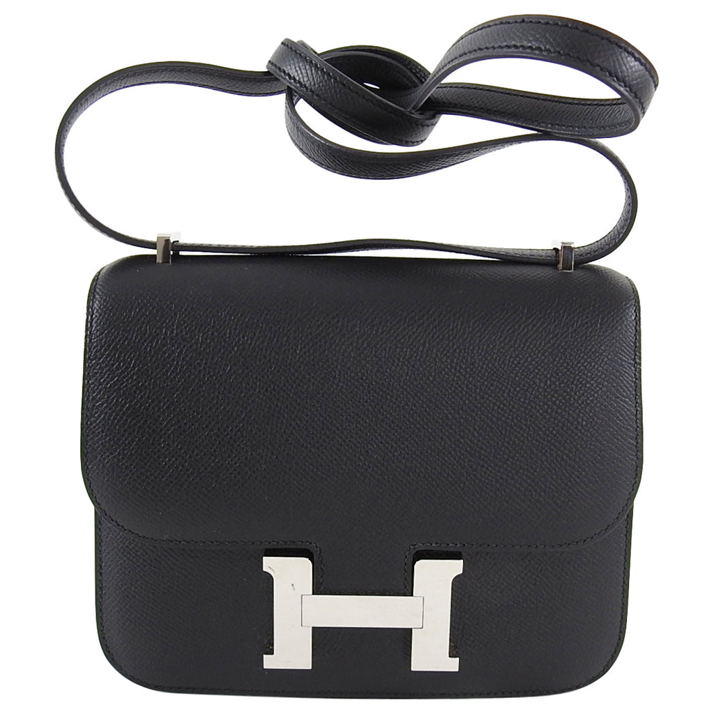 Hermes Constance Mini 18 Black Noir Epsom PHW