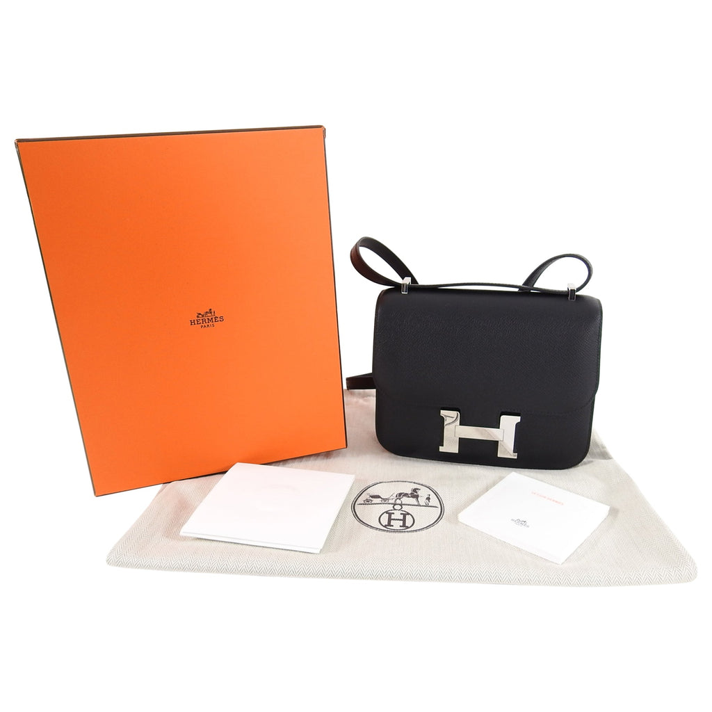 Hermes Constance Mini 18 Black Noir Epsom PHW