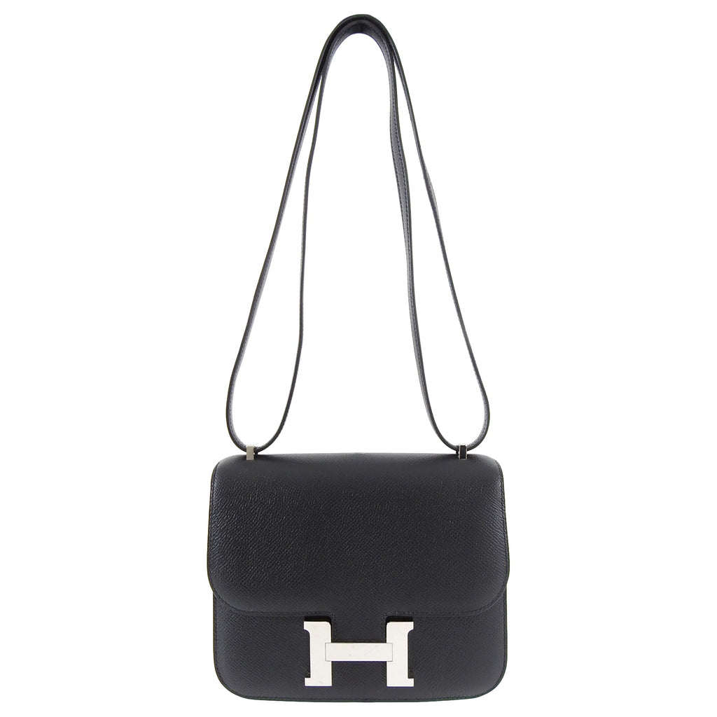 Hermes Constance Mini 18 Black Noir Epsom PHW