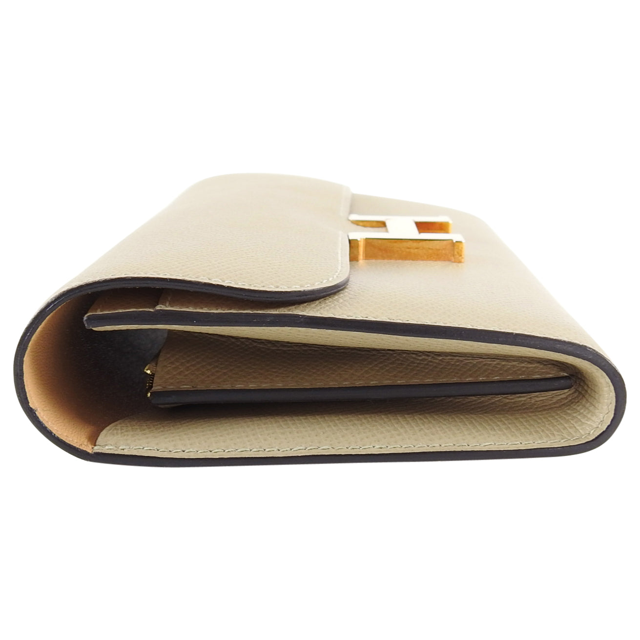 Hermes Constance Long Wallet Trench Rose Gold Epsom Leather