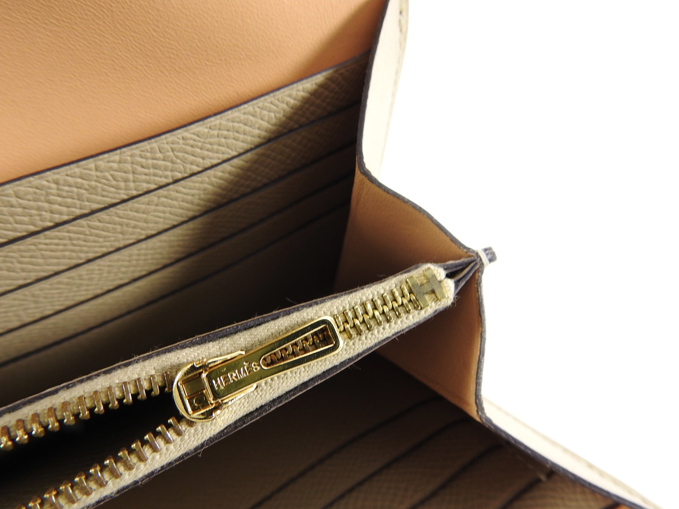 Hermes Constance Long Wallet Trench Rose Gold Epsom Leather