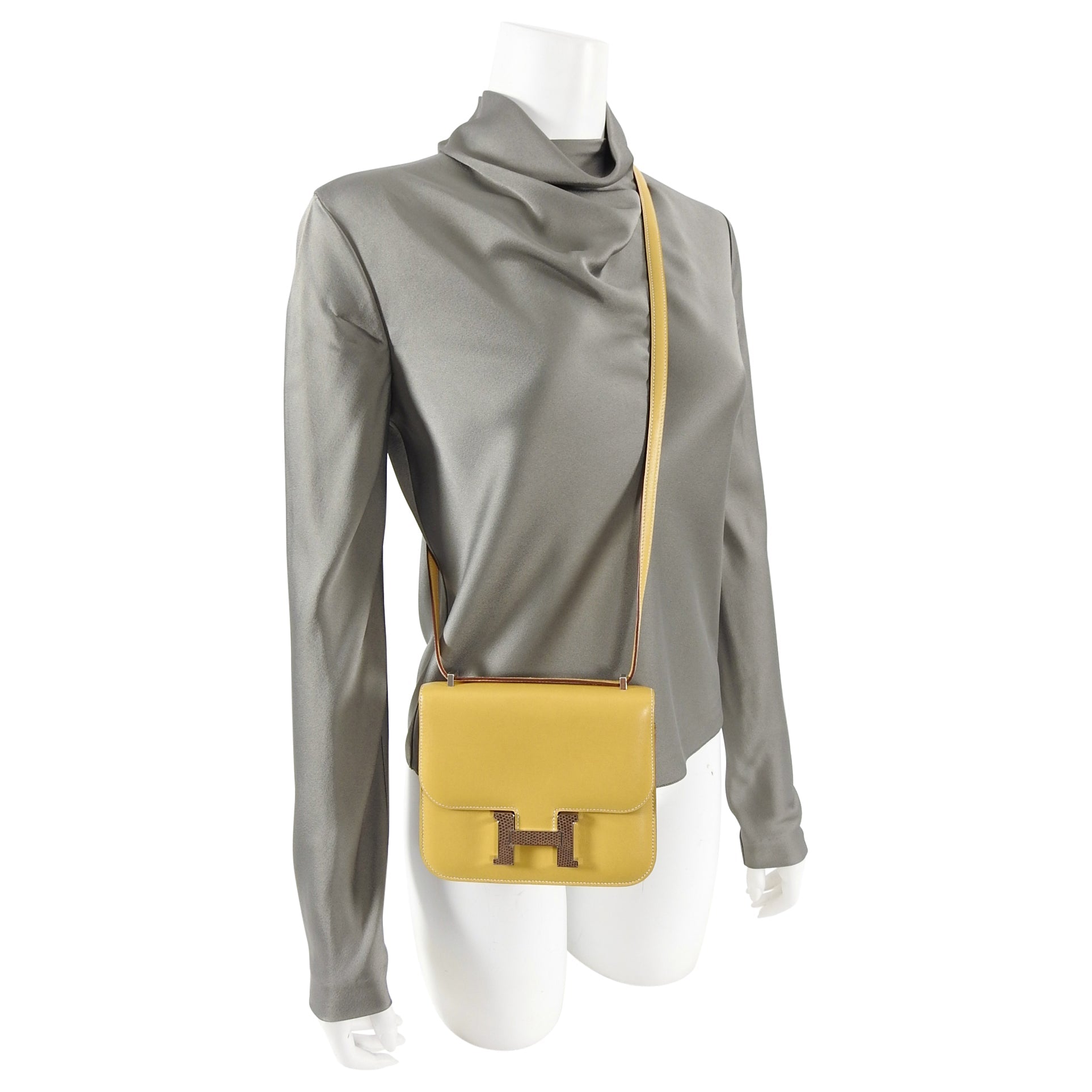 Hermes Limited Edition Bicolor Marquette Constance Mini 18 Lizard