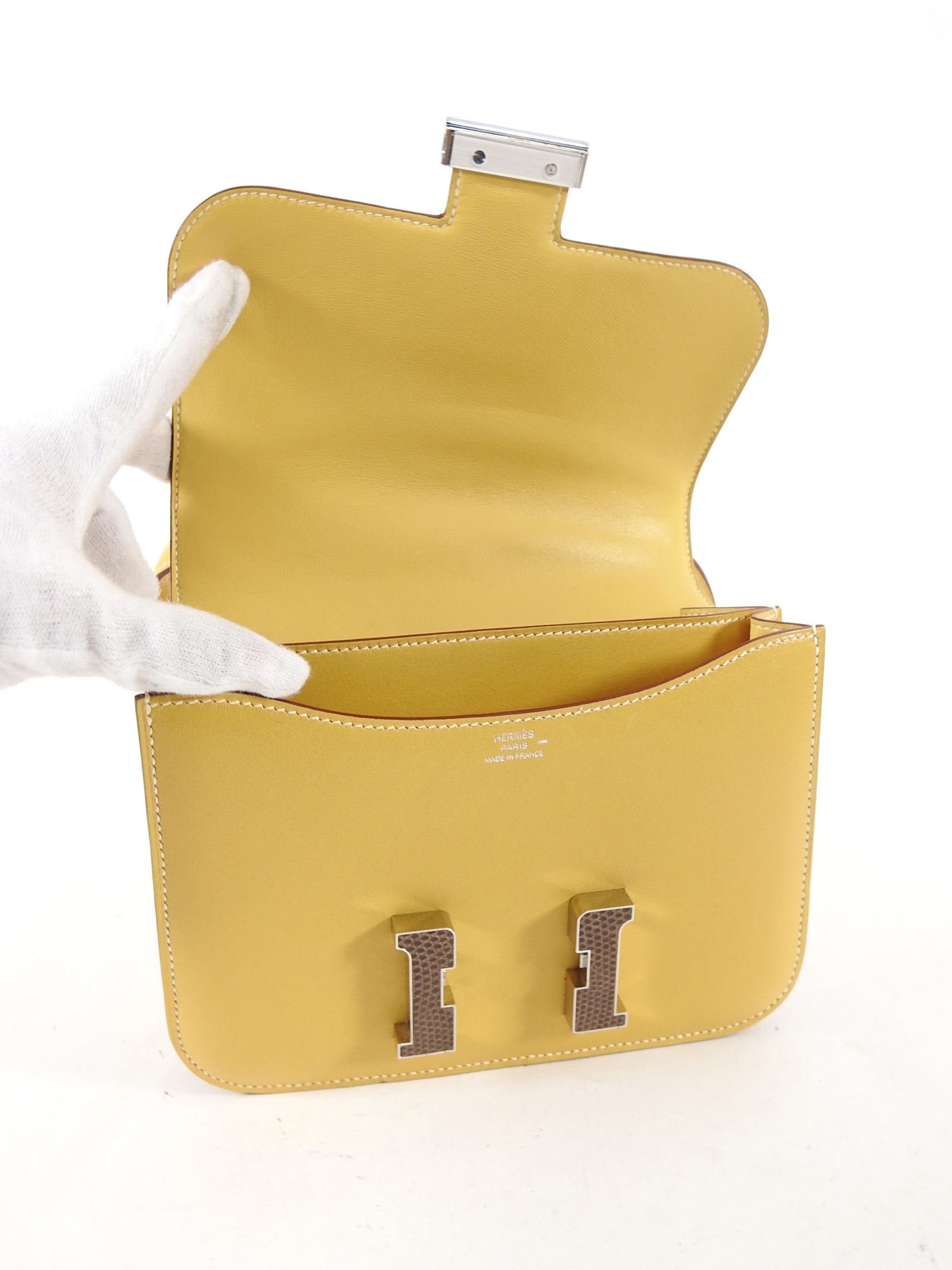 Hermes Limited Edition Bicolor Marquette Constance Mini 18 Lizard