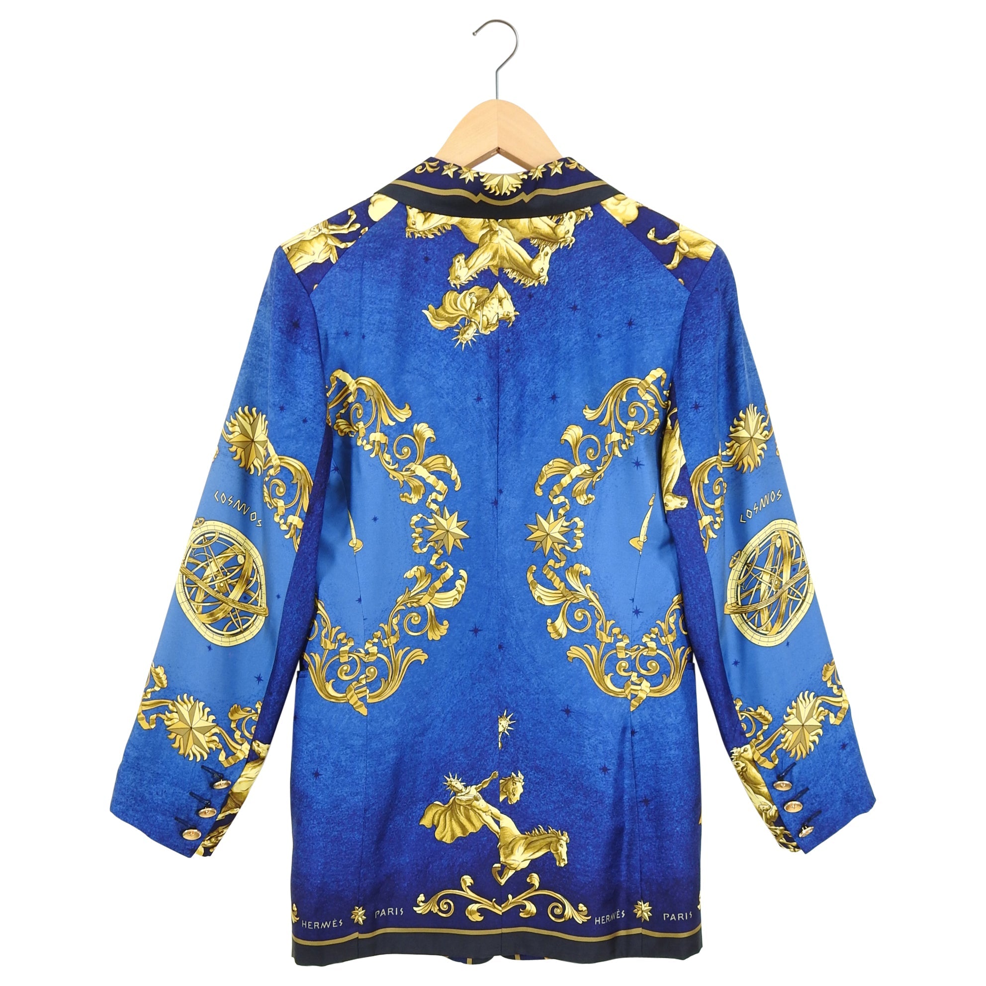 Hermes Vintage 1980's Cosmos Silk Print Blazer Jacket - 38 / 6