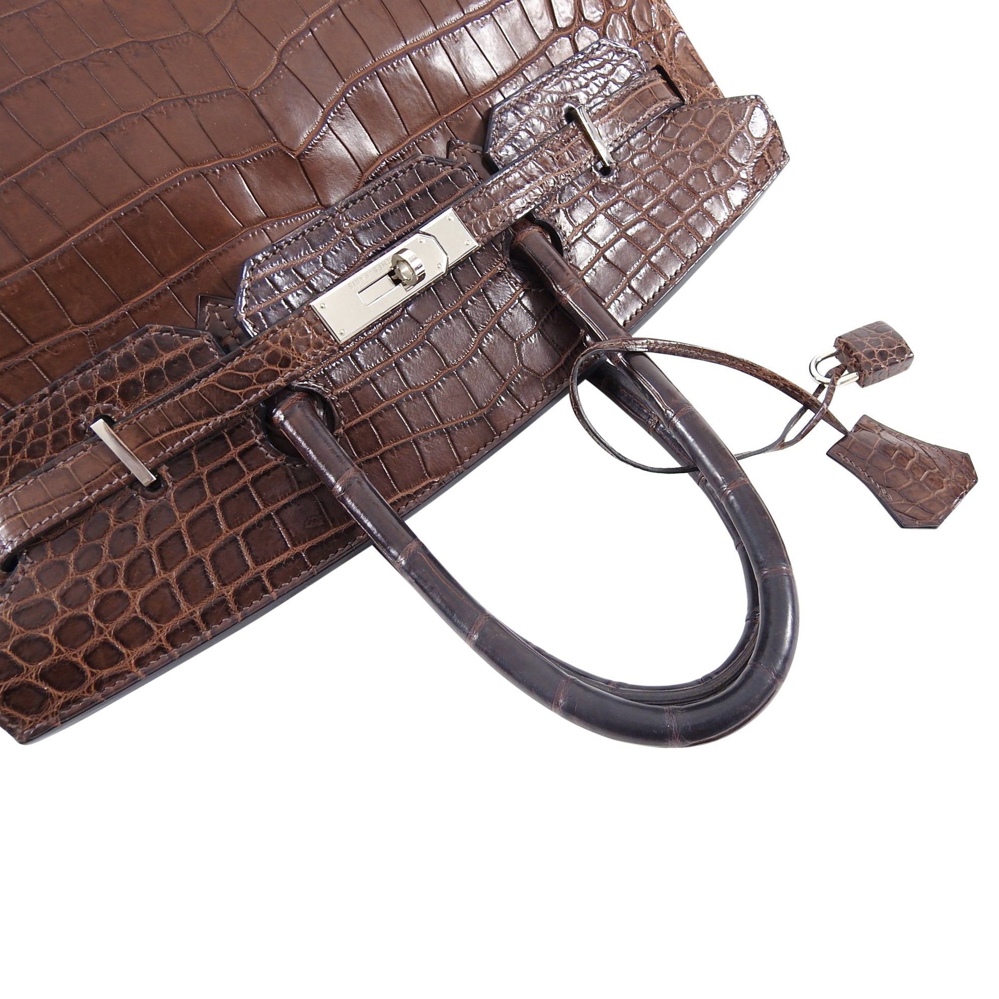 Hermes Birkin 35 Matte Nilo Crocodile Havanne Brown PHW