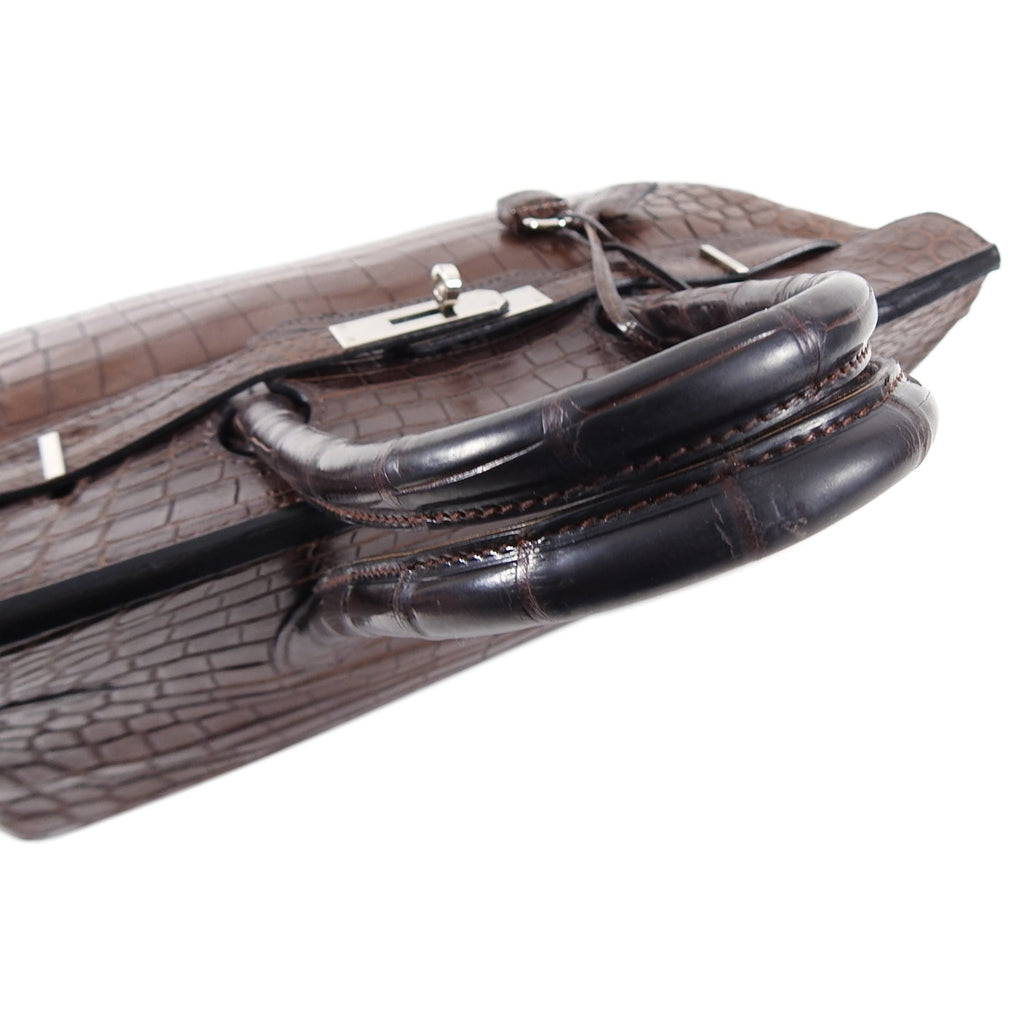 Hermes Birkin 35 Matte Nilo Crocodile Havanne Brown PHW