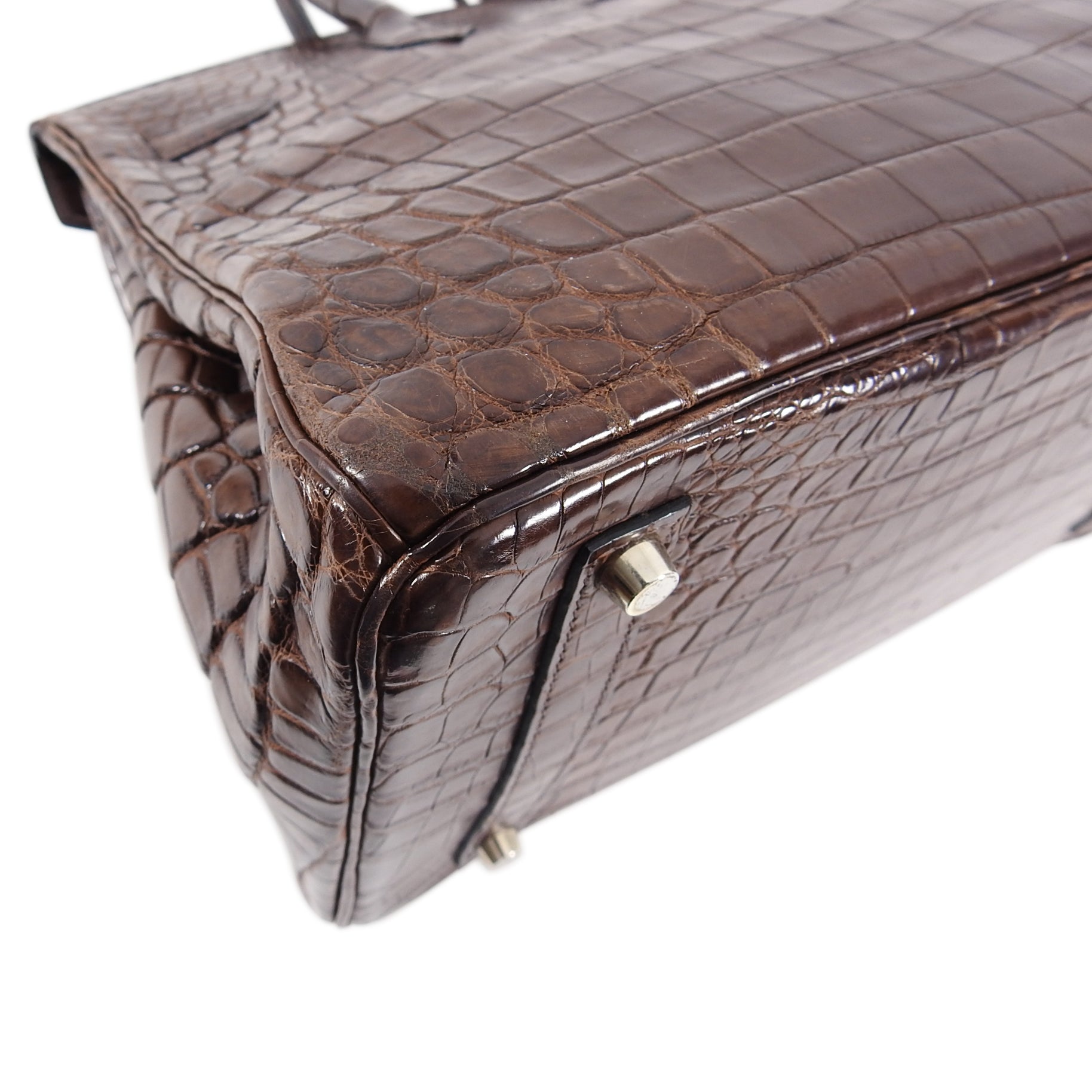 Hermes Birkin 35 Matte Nilo Crocodile Havanne Brown PHW