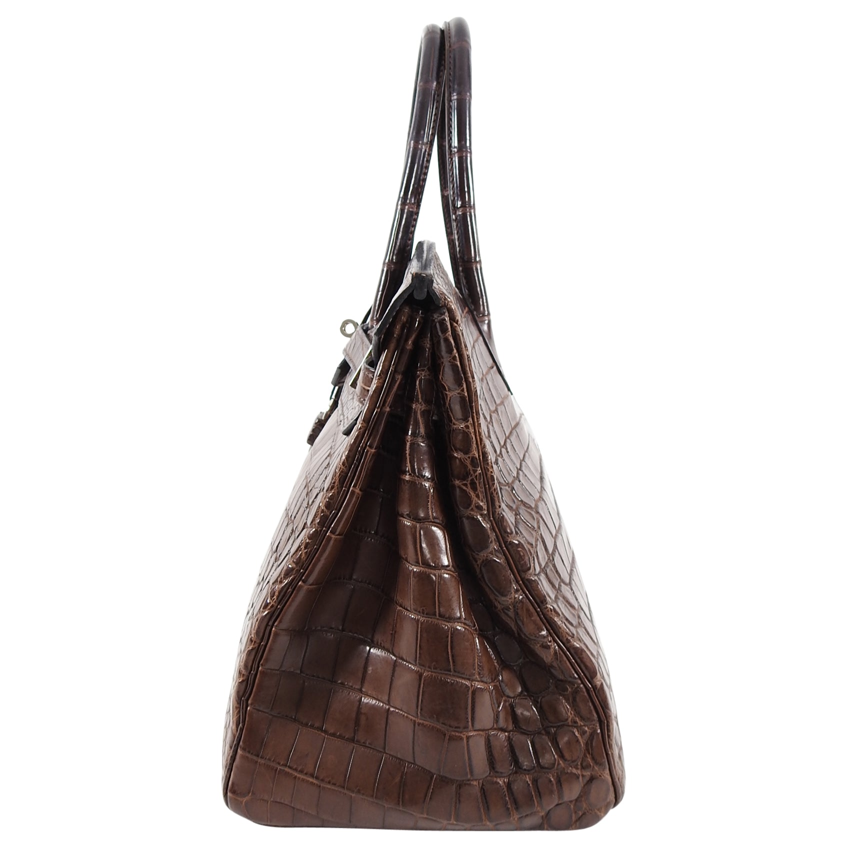 Hermes Birkin 35 Matte Nilo Crocodile Havanne Brown PHW