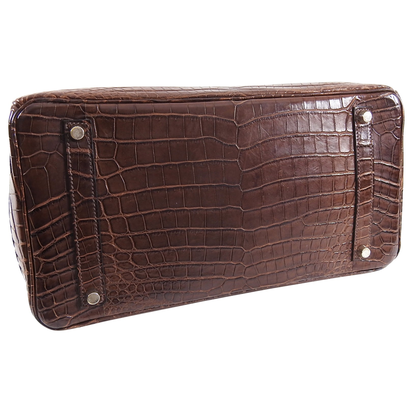 Hermes Birkin 35 Matte Nilo Crocodile Havanne Brown PHW