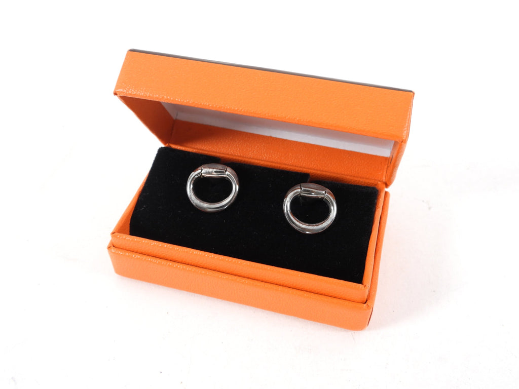 Hermes Sterling Silver Horsebit Cufflinks