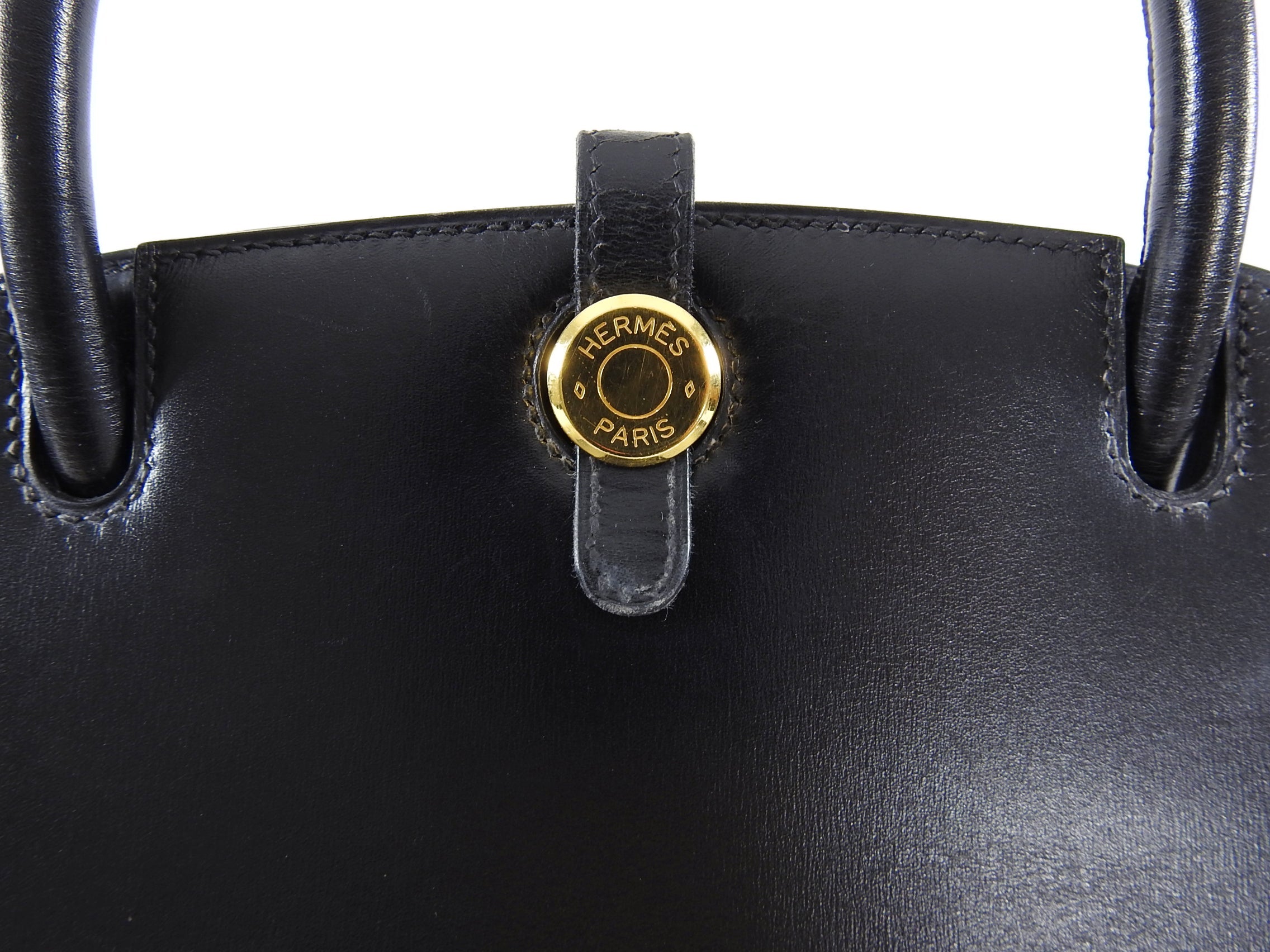 Hermes Vintage 1998 Dalvy Box Calf Leather Bag