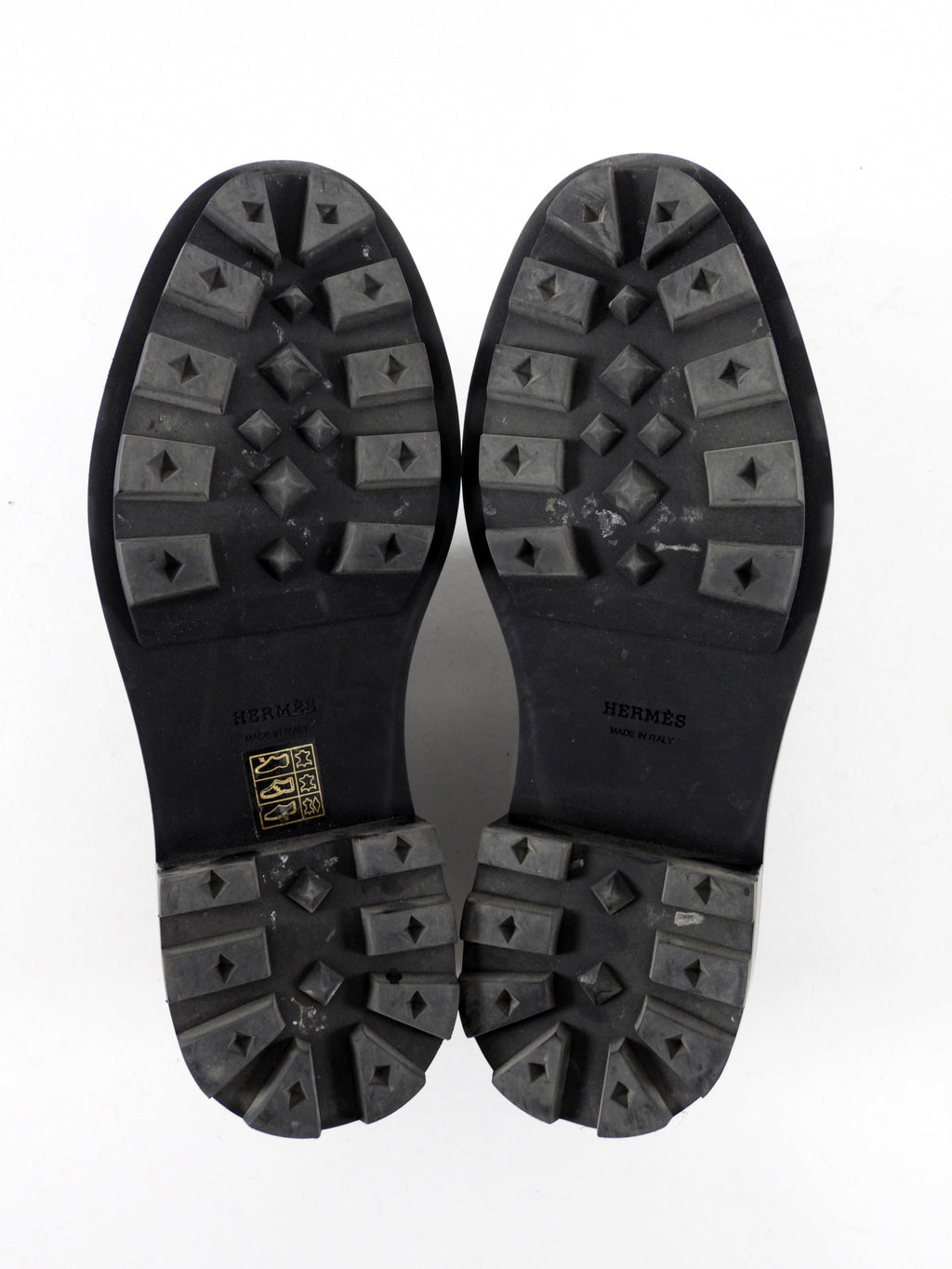 Hermes Black Glazed Leather First Oxford Shoes - 36.5