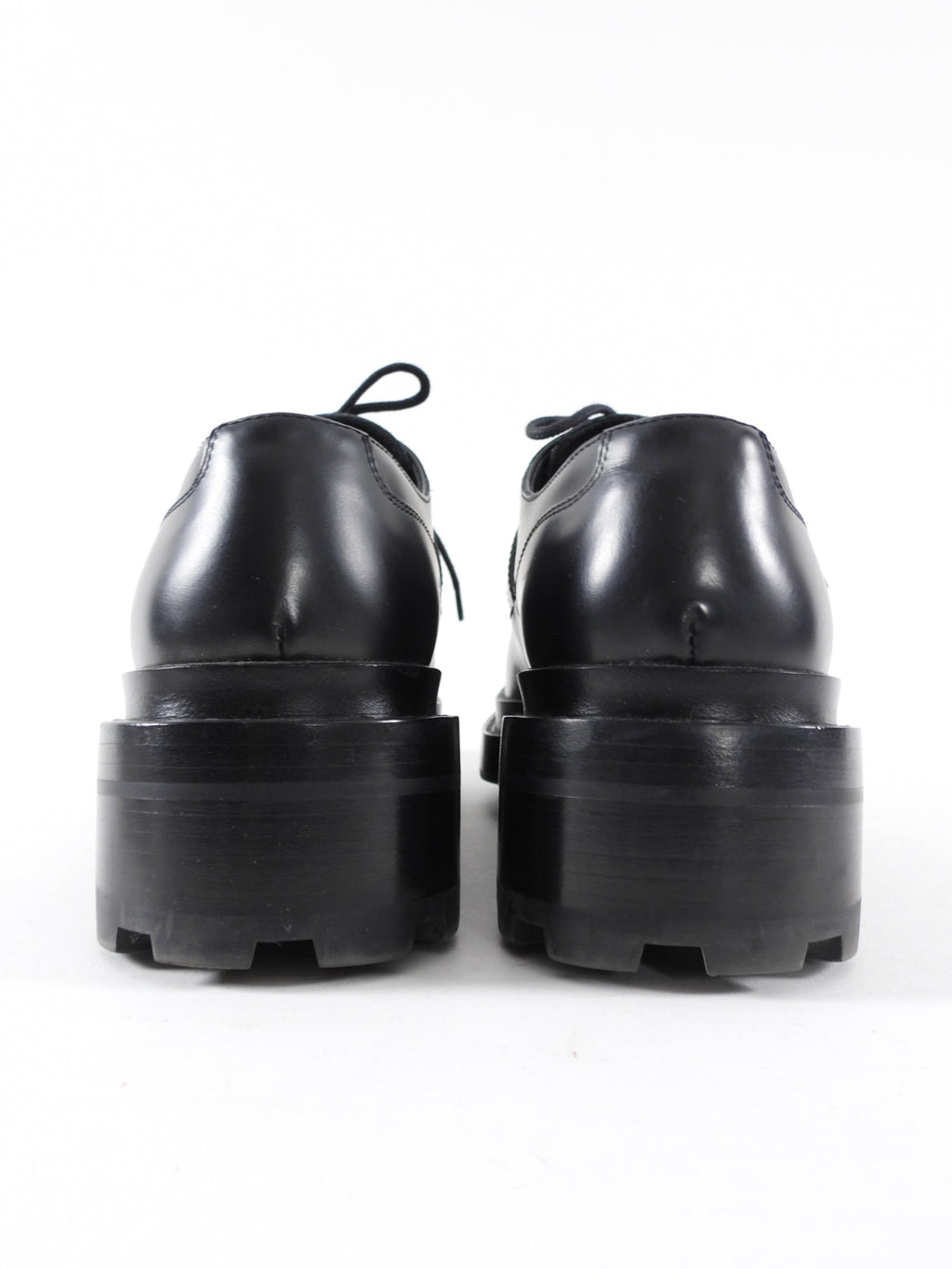 Hermes Black Glazed Leather First Oxford Shoes - 36.5