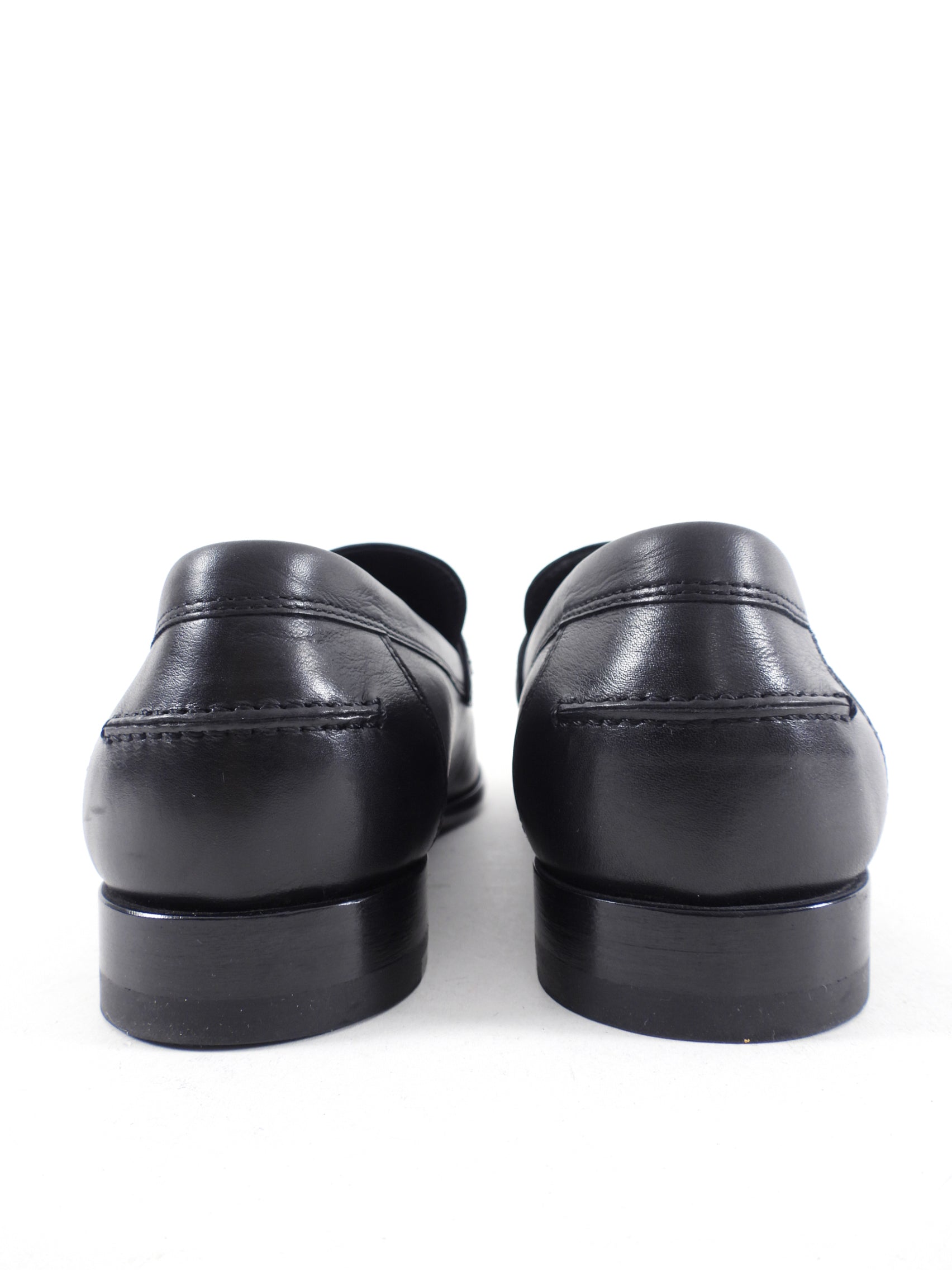 Hermes Black Leather Destin Loafer with GHW Kelly Buckle - 37