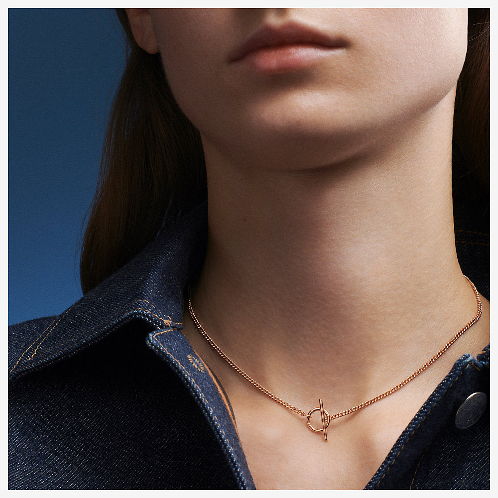 Hermes 18k White Gold Echappee Necklace and Bracelet Set