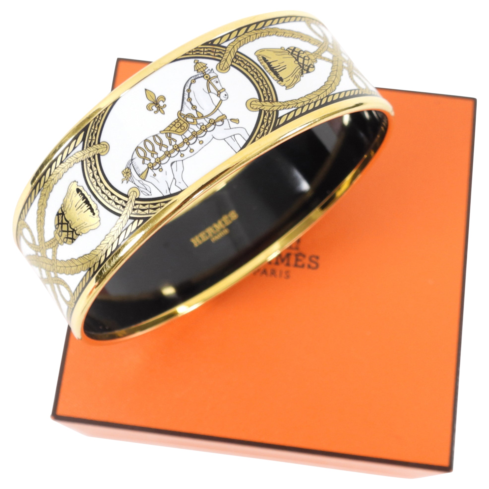 Hermes Enamel Grand Apparat Bangle Bracelet