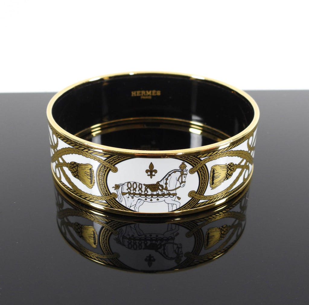 Hermes Enamel Grand Apparat Bangle Bracelet