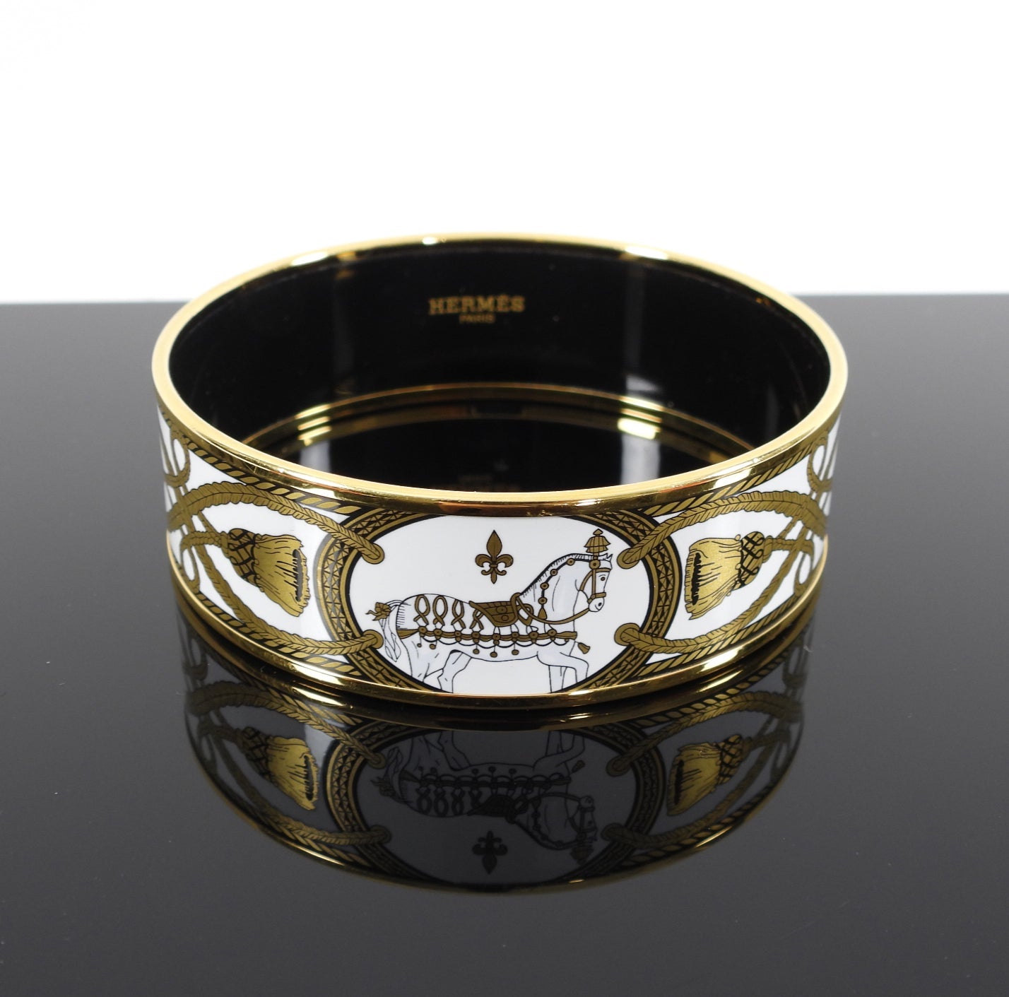 Hermes Enamel Grand Apparat Bangle Bracelet