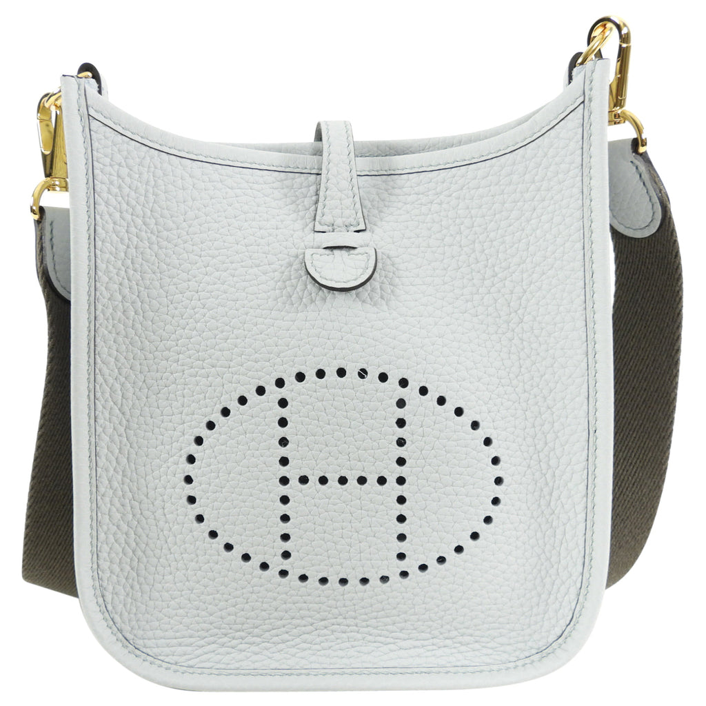 Hermes Evelyne 16 Amazone TPM Bleu Pale / Gris Etain Crossbody Bag