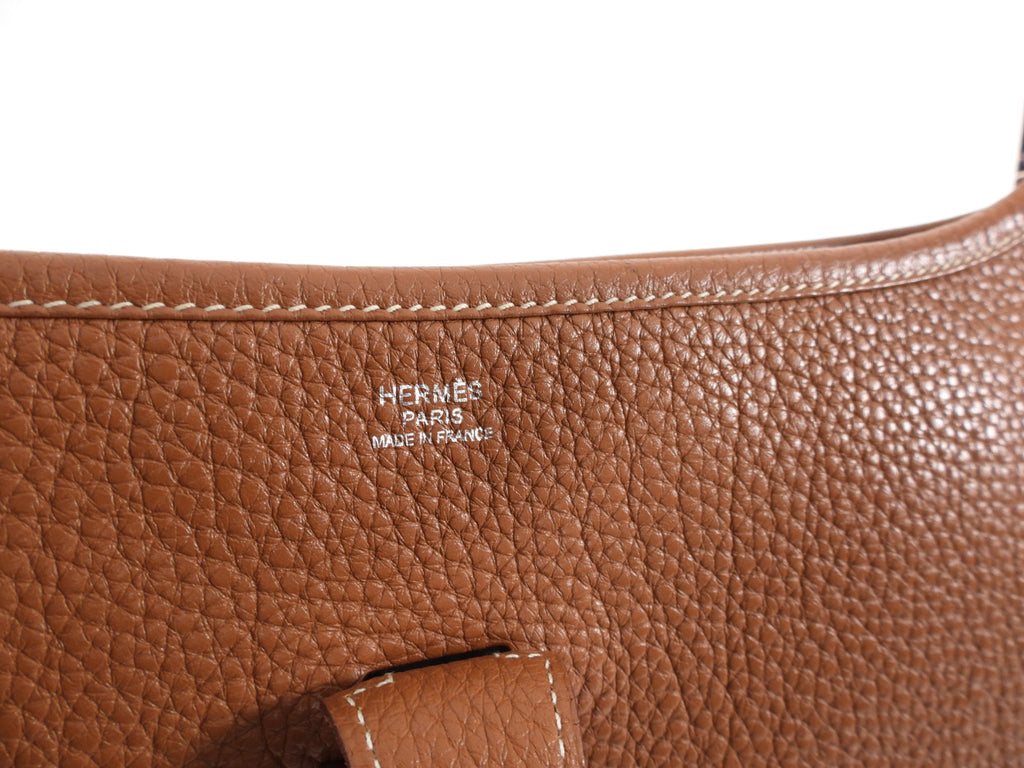 Hermes Evelyne III GM 33 Clemence Gold PHW Crossbody Bag