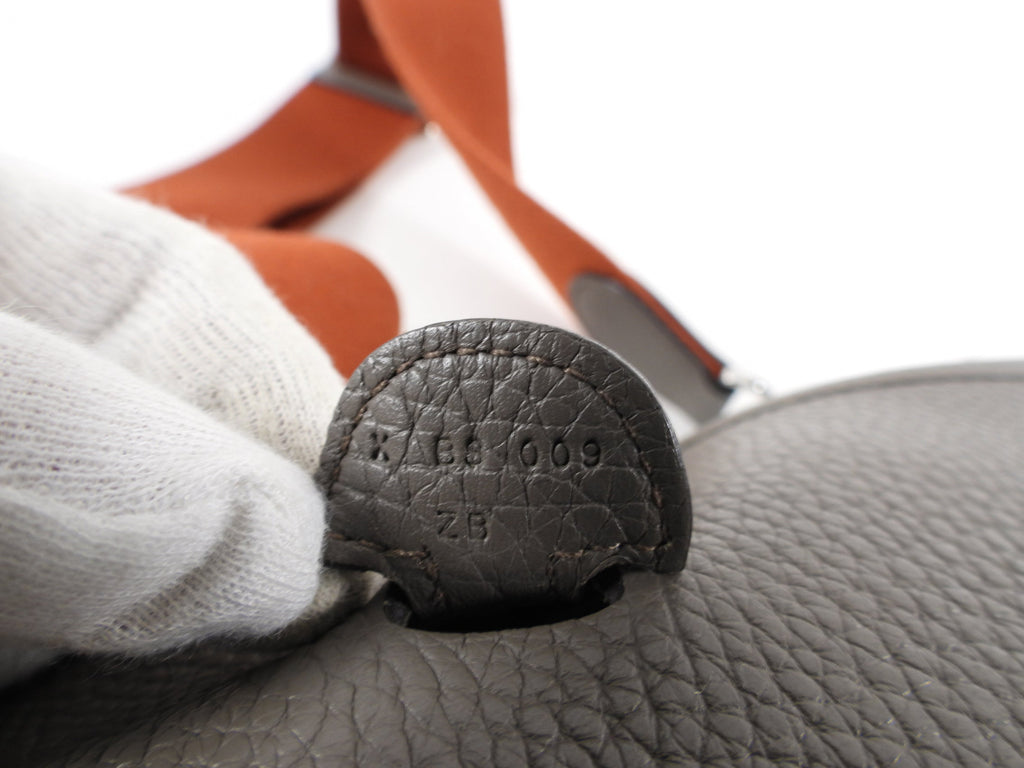Hermes Evelyne III 29 Clemence Etoupe with Rust Strap