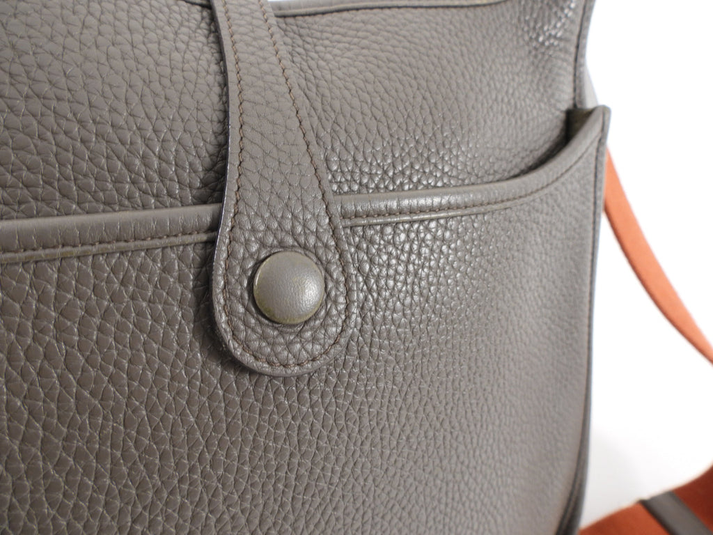 Hermes Evelyne III 29 Clemence Etoupe with Rust Strap