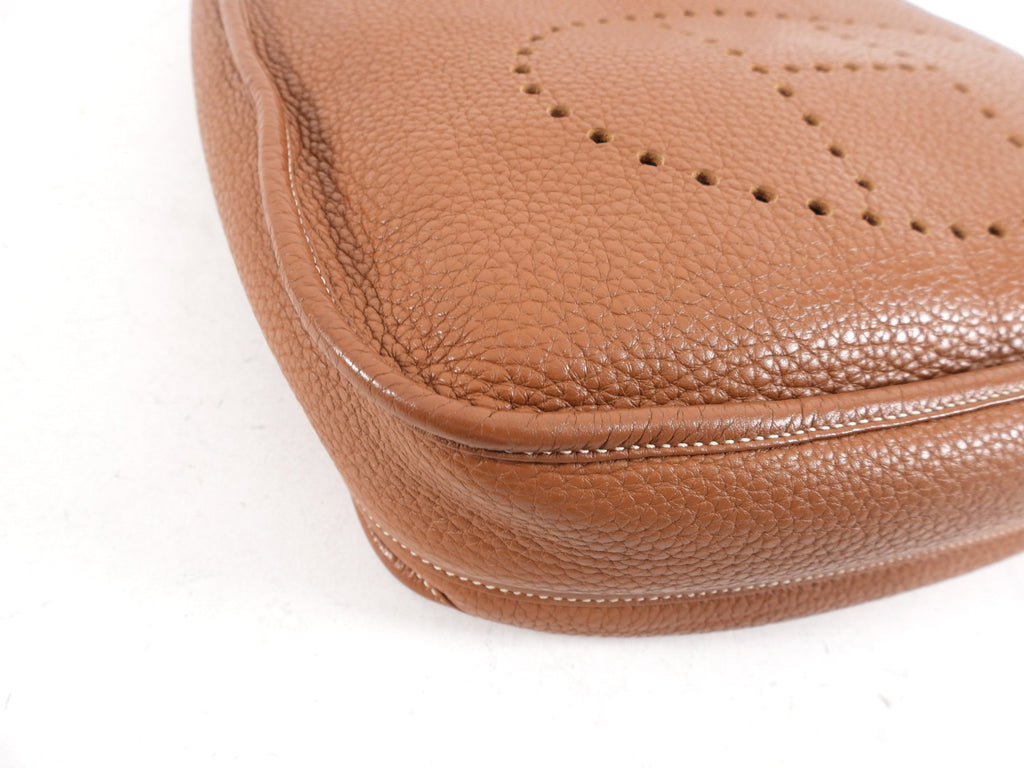 Hermes Evelyne III GM 33 Clemence Gold PHW Crossbody Bag