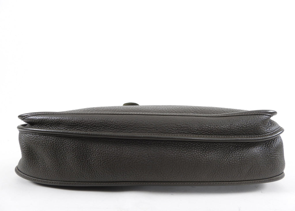 Hermes Evelyne 3 TGM Clemence Vert Bronze Crossbody Bag