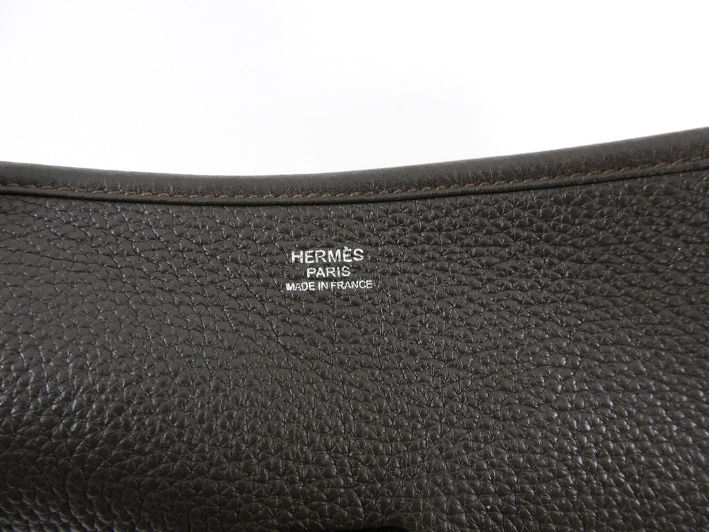 Hermes Evelyne 3 TGM Clemence Vert Bronze Crossbody Bag