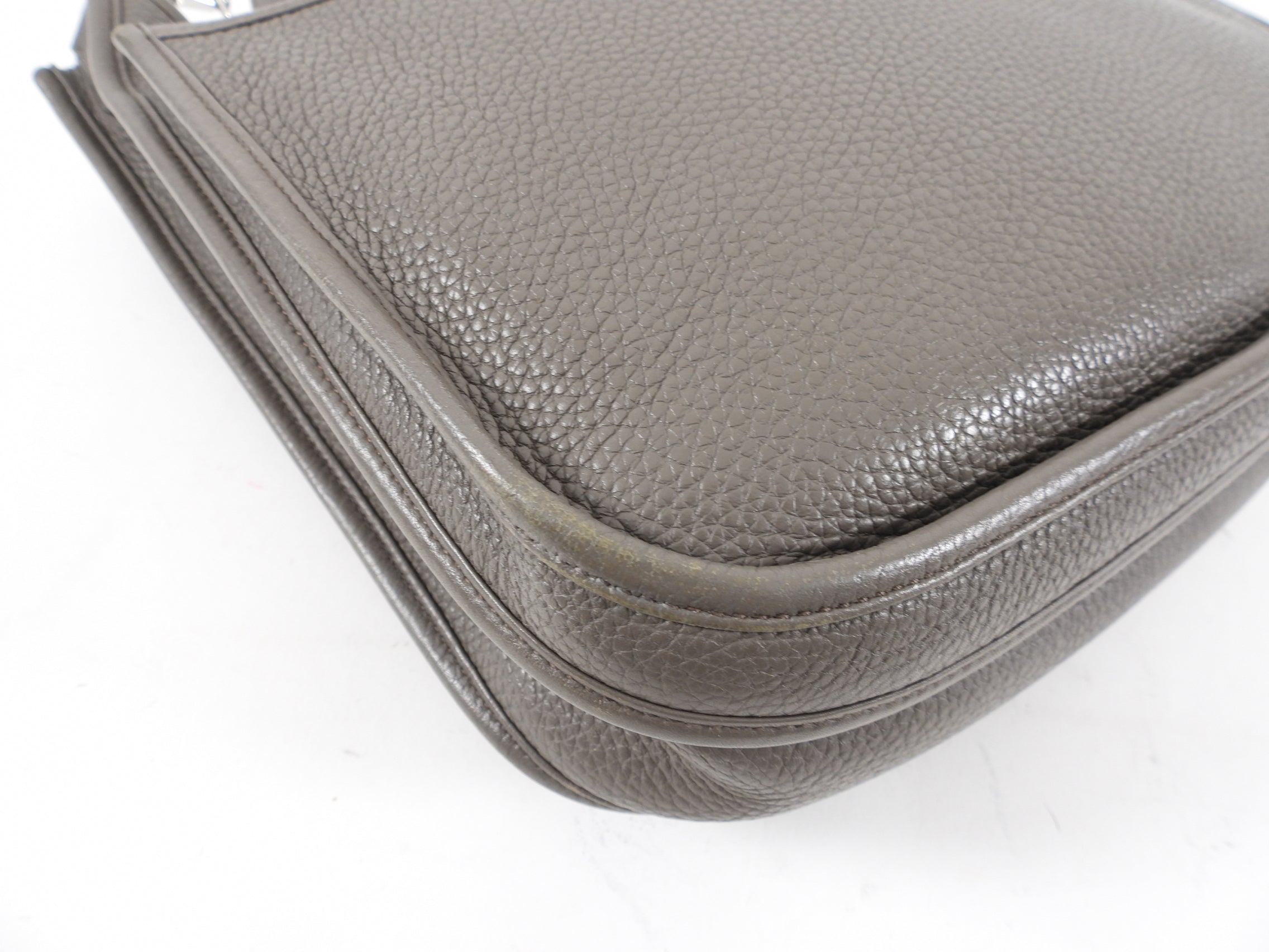 Hermes Evelyne III 29 Clemence Etoupe with Rust Strap