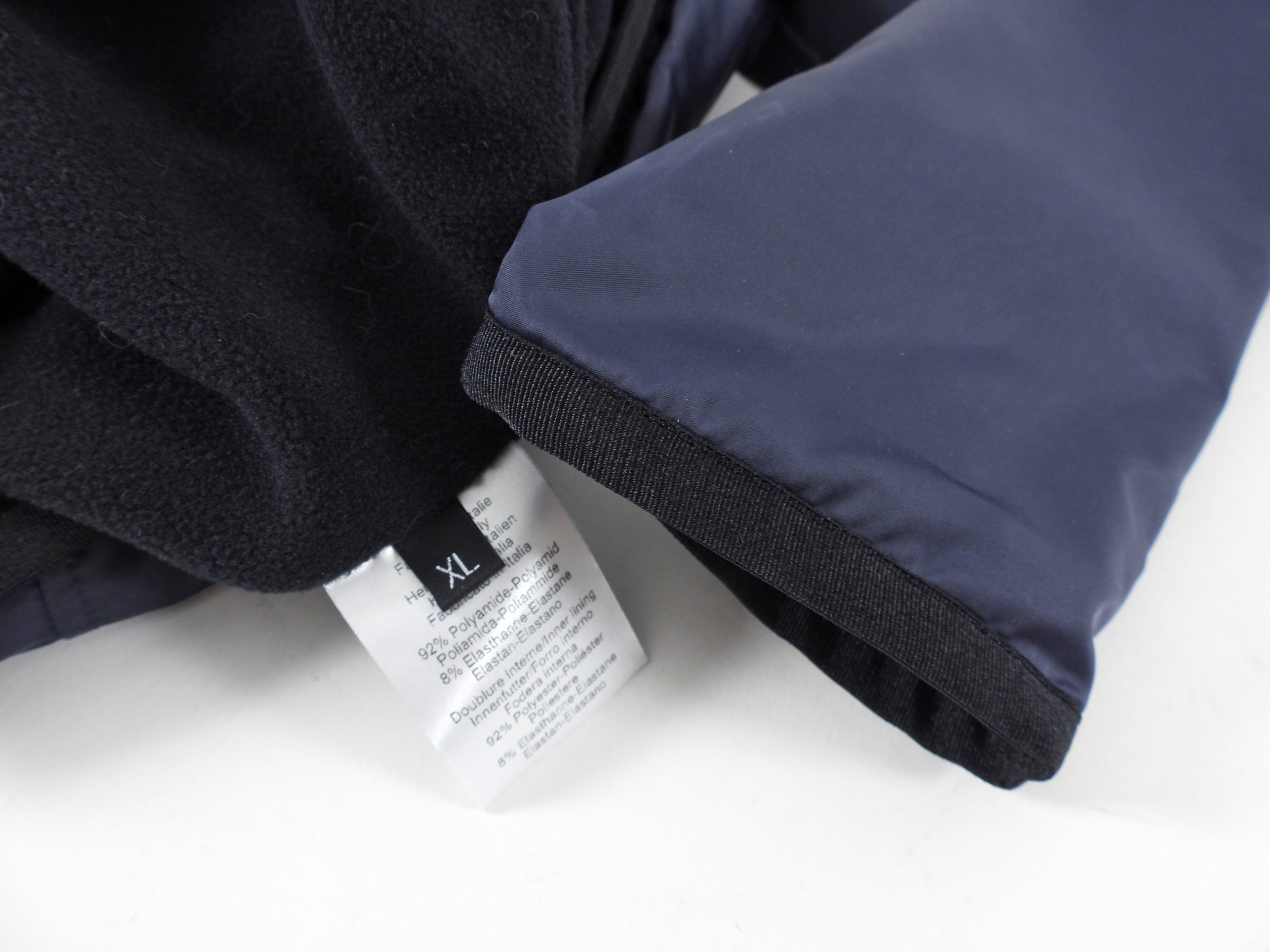 Hermes Sellier Navy Nylon and Fleece Lined Light Zip Jacket - L