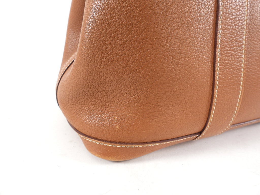 Hermes Garden Party Negonda Leather Gold TPM 30 PHW Tote Bag