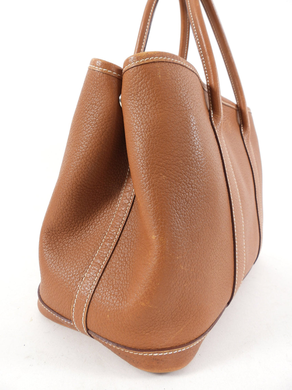 Hermes Garden Party Negonda Leather Gold TPM 30 PHW Tote Bag
