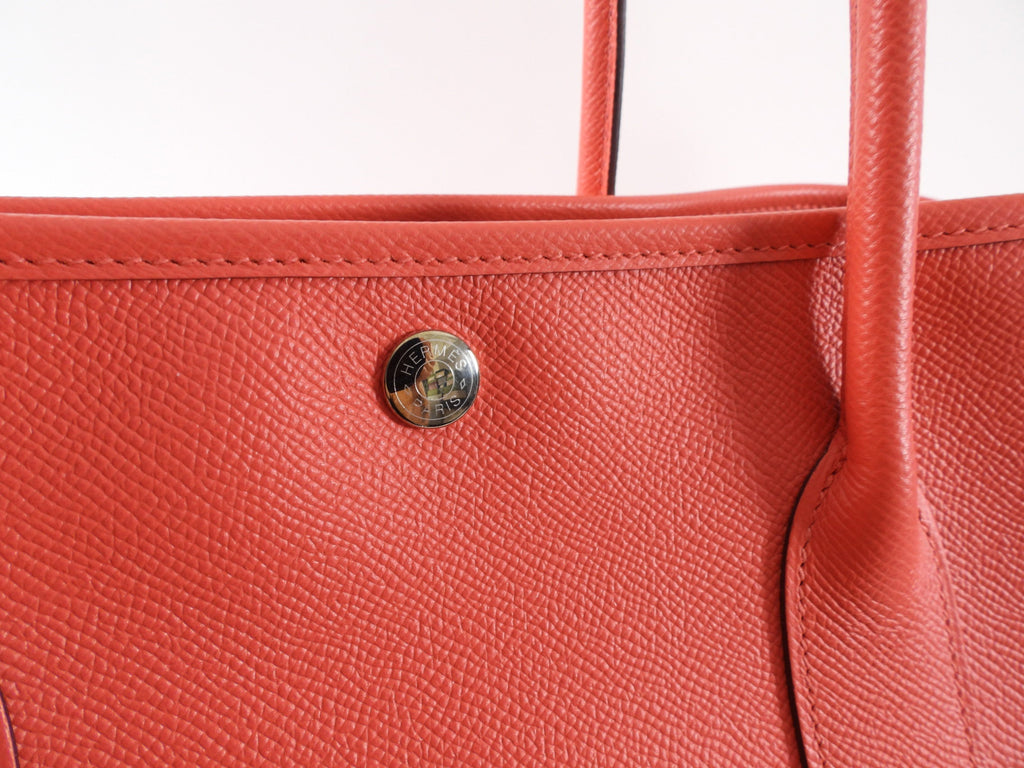 Hermes Garden Party 36 Rose Japur Epsom Leather Tote Bag