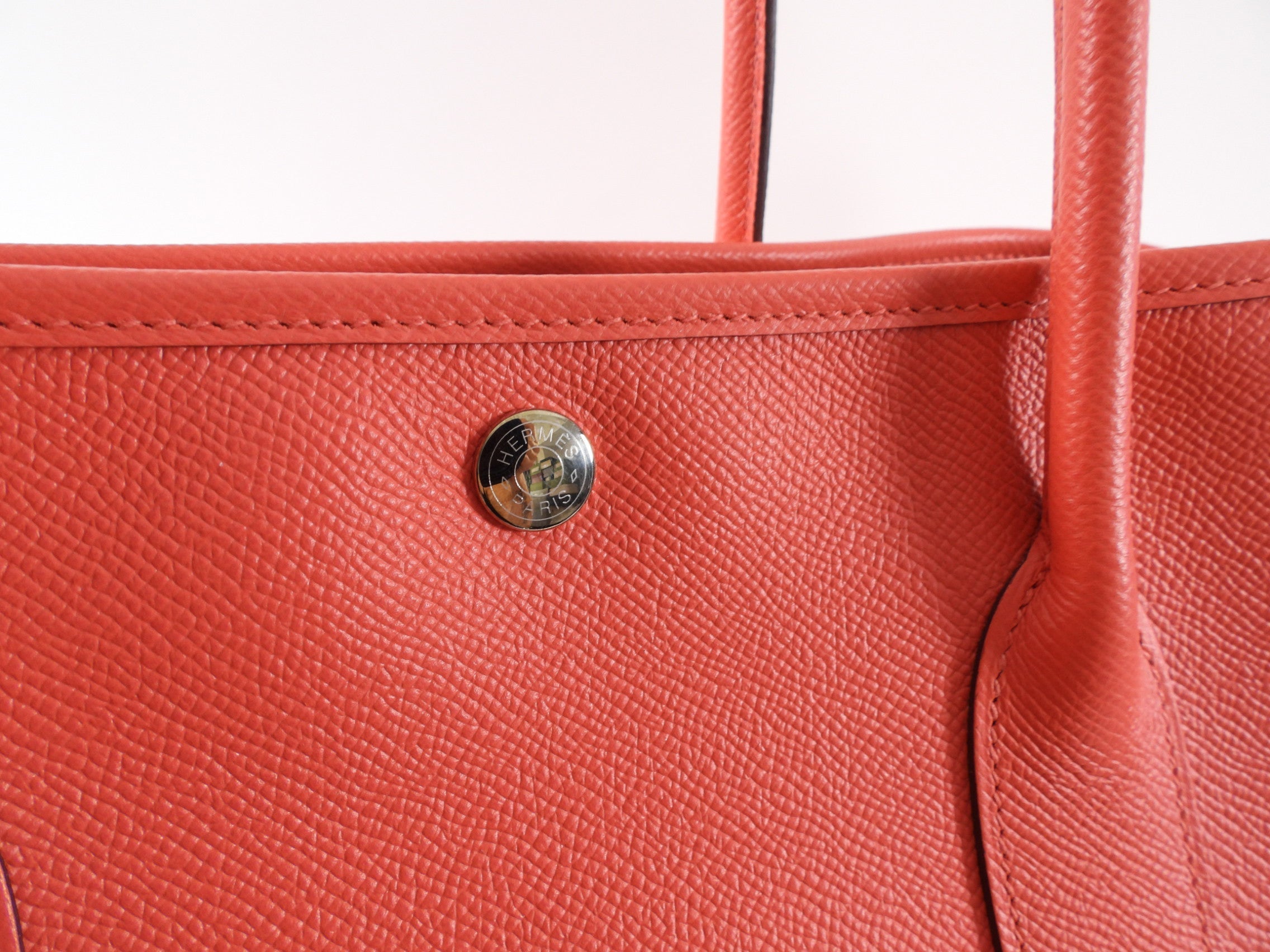 Hermes Garden Party 36 Rose Japur Epsom Leather Tote Bag