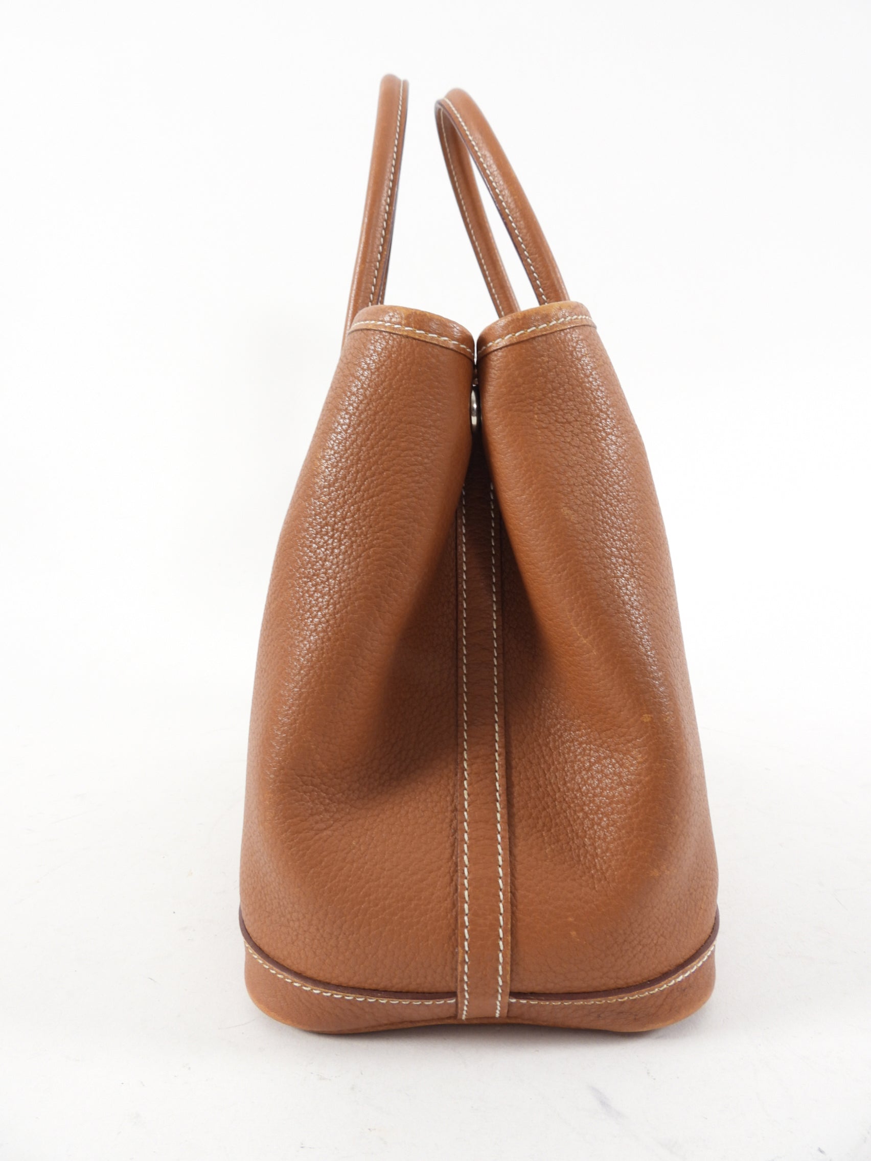 Hermes Garden Party Negonda Leather Gold TPM 30 PHW Tote Bag