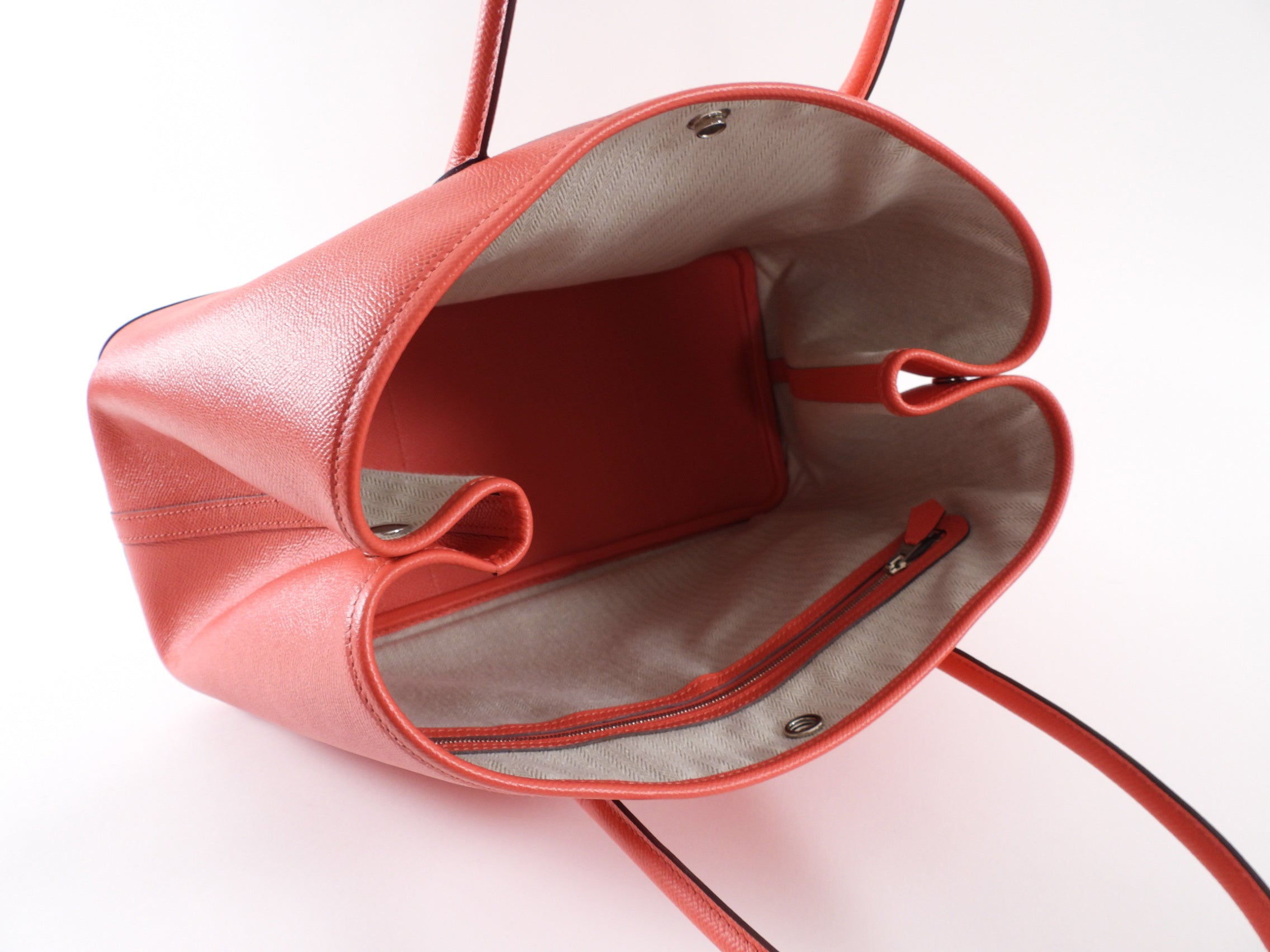 Hermes Garden Party 36 Rose Japur Epsom Leather Tote Bag