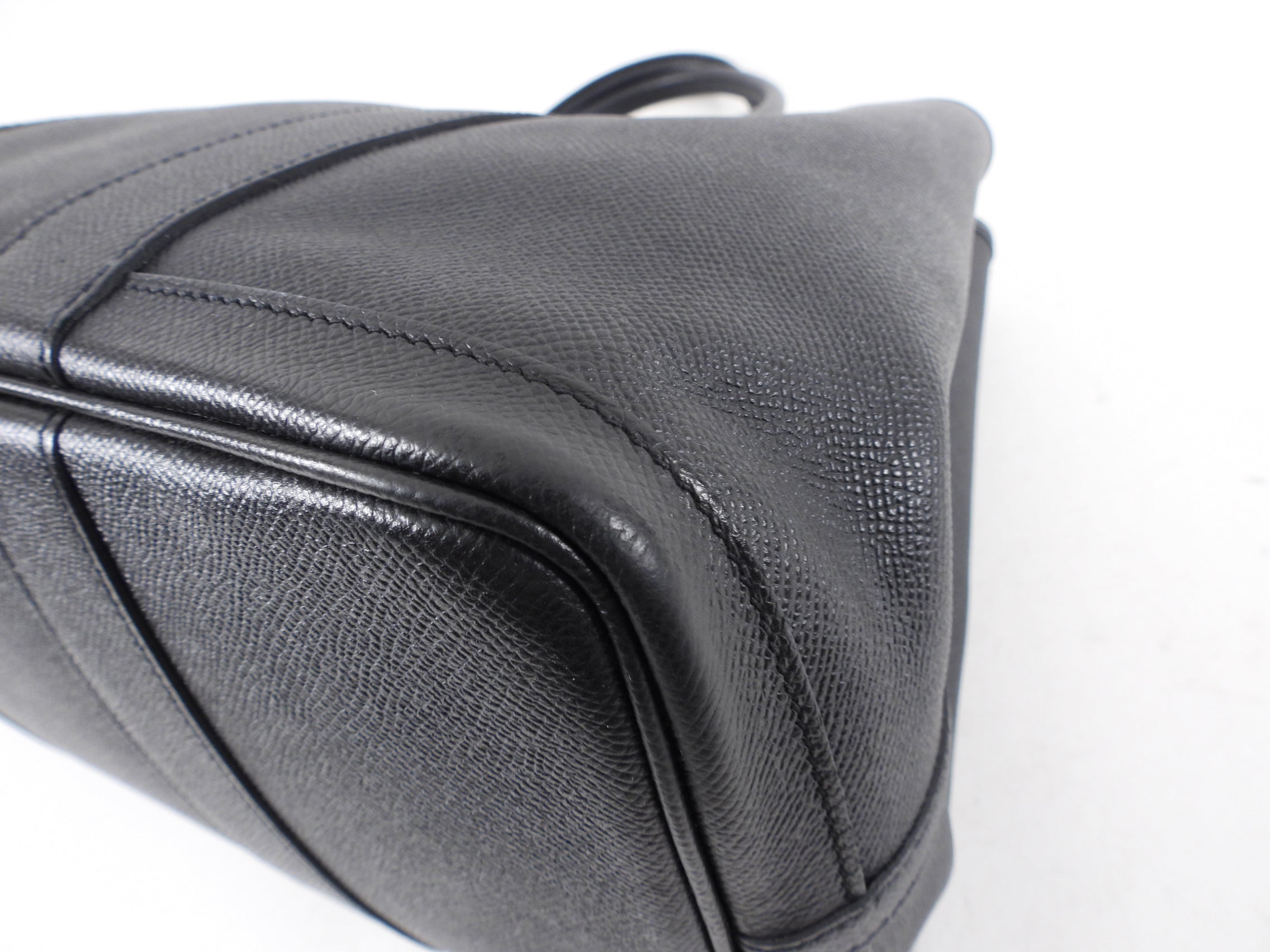 Hermes Garden Party Medium PM 36 Noir Black Leather Tote Bag