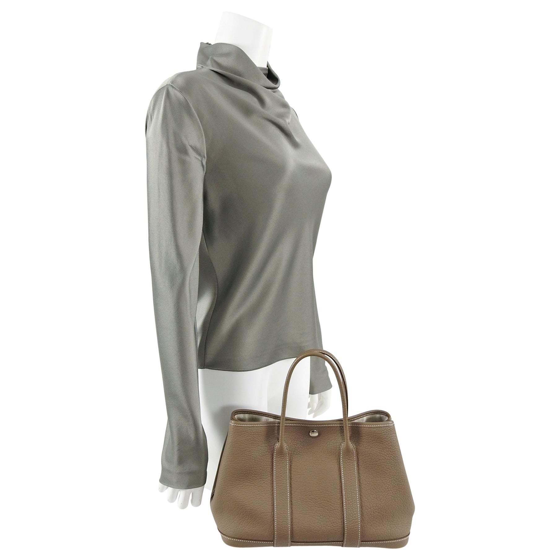 Hermes Garden Party Small TPM 30 Bag in Etoupe Negonda