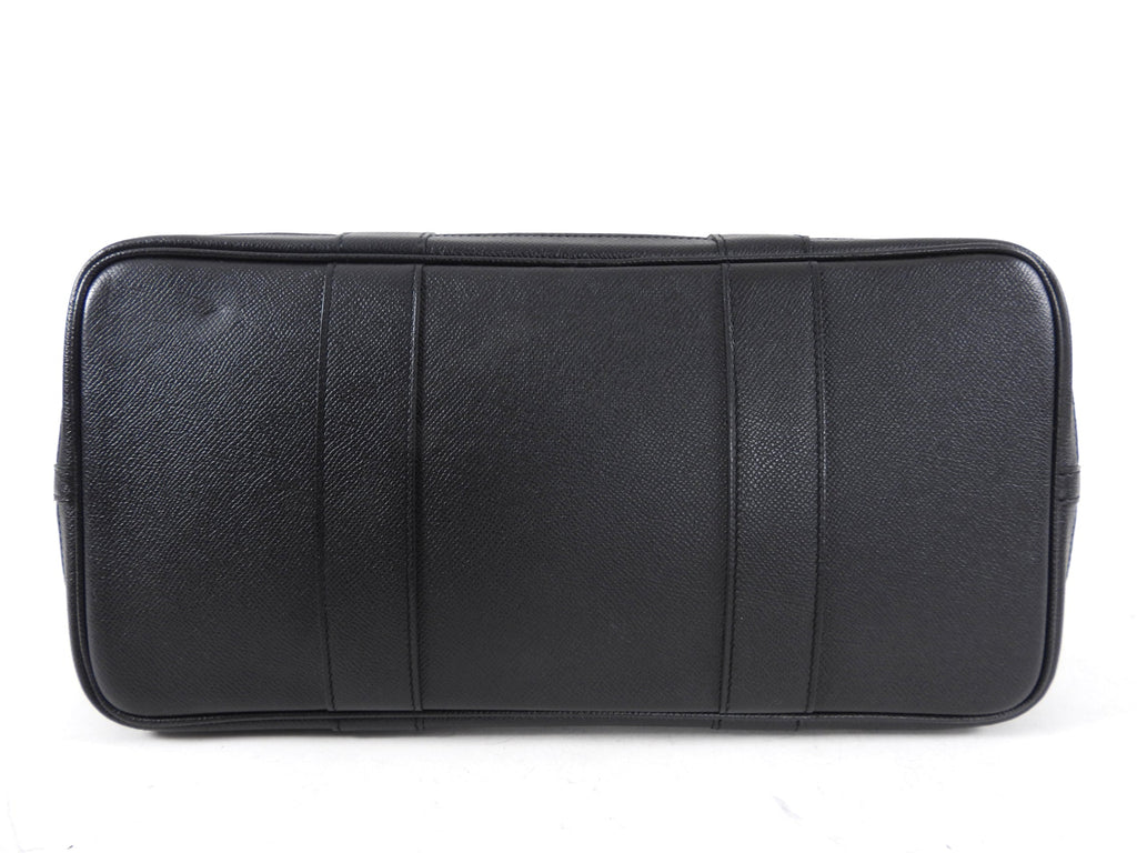 Hermes Garden Party Medium PM 36 Noir Black Leather Tote Bag