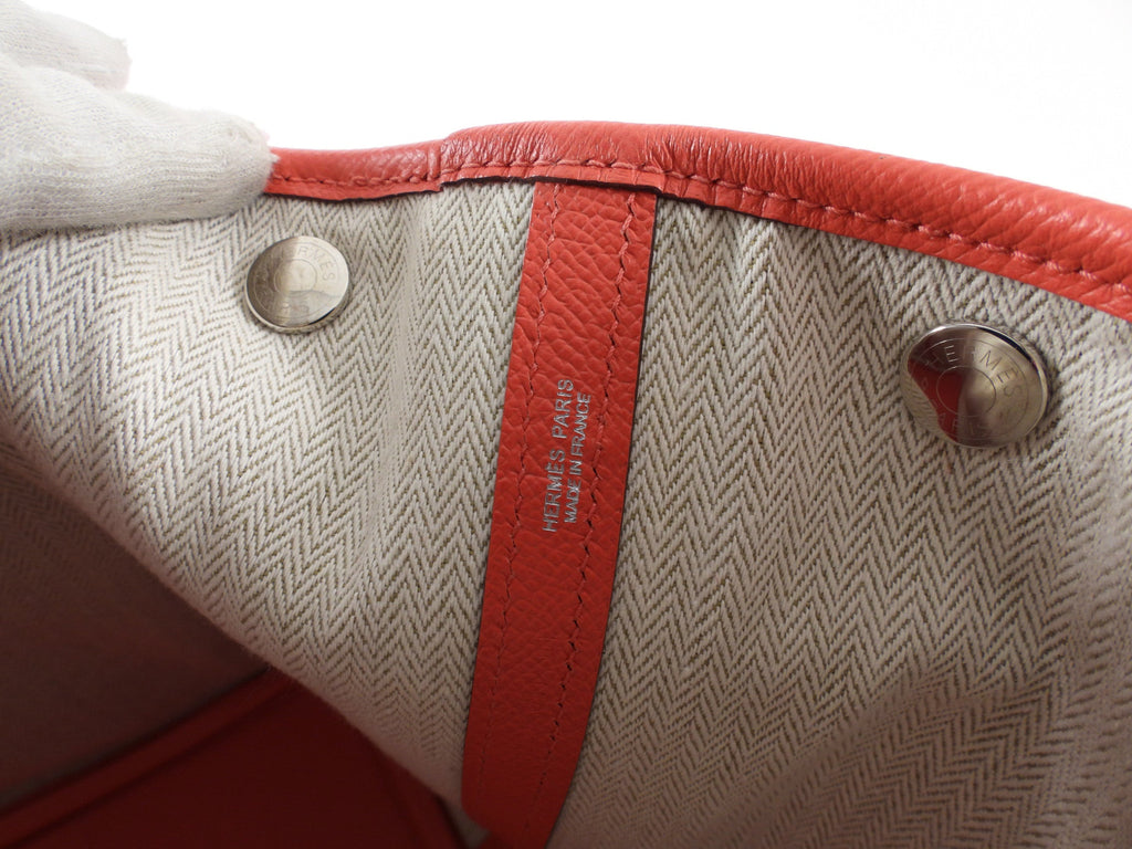 Hermes Garden Party 36 Rose Japur Epsom Leather Tote Bag