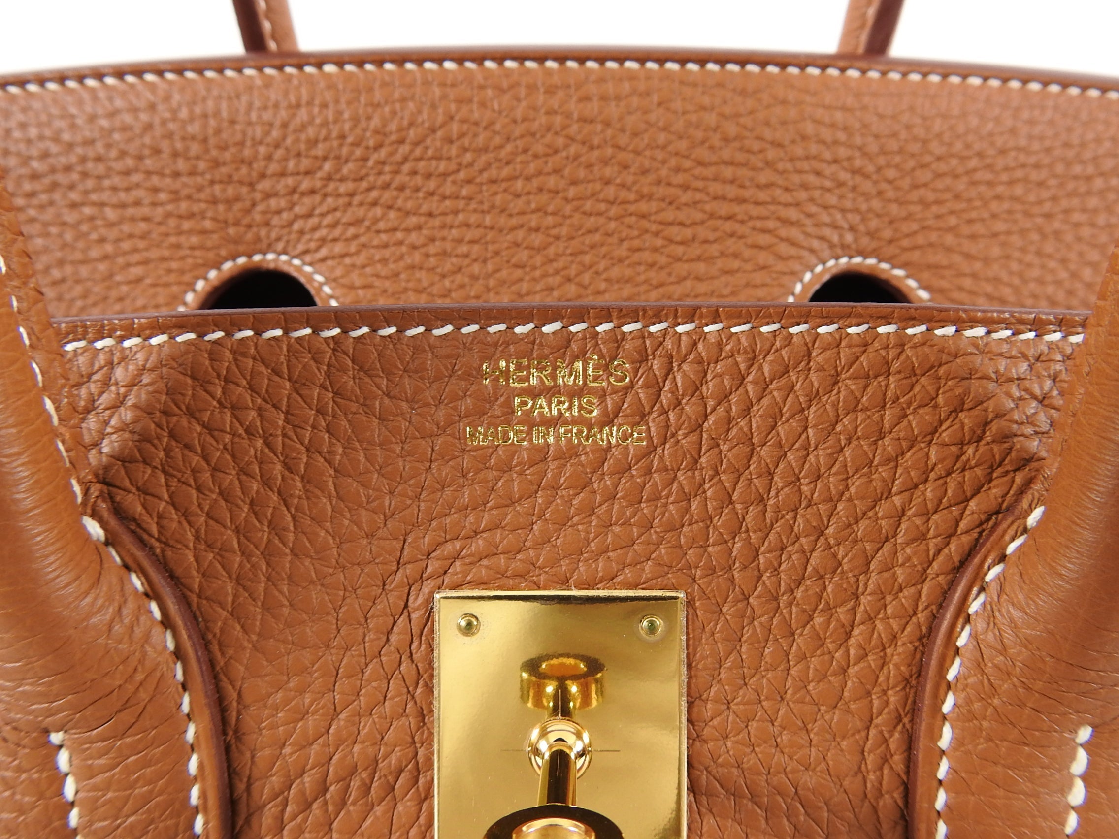 Hermes Gold Birkin 35 Taurillon Clemence Leather with Gold Hardware