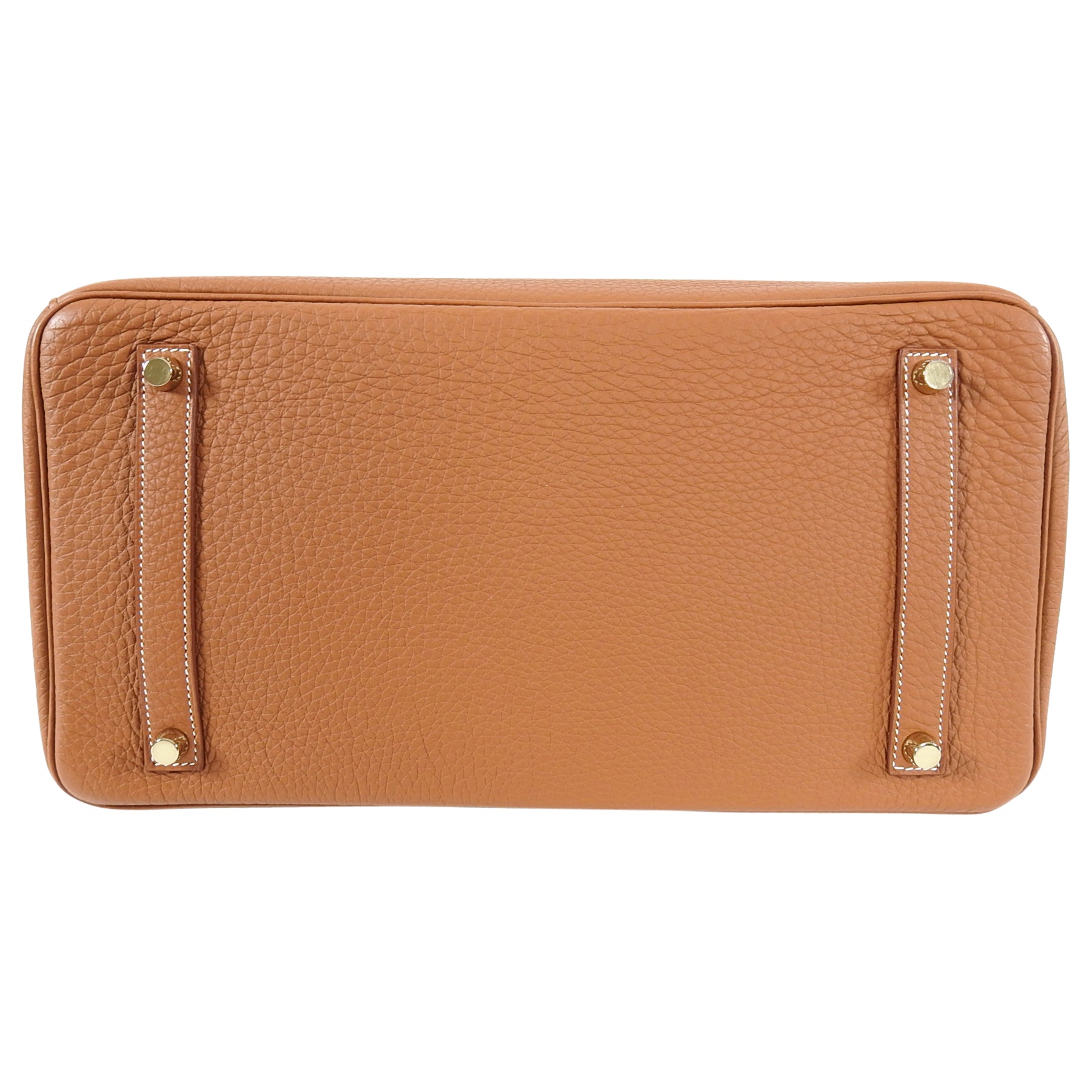 Hermes Gold Birkin 35 Taurillon Clemence Leather with Gold Hardware