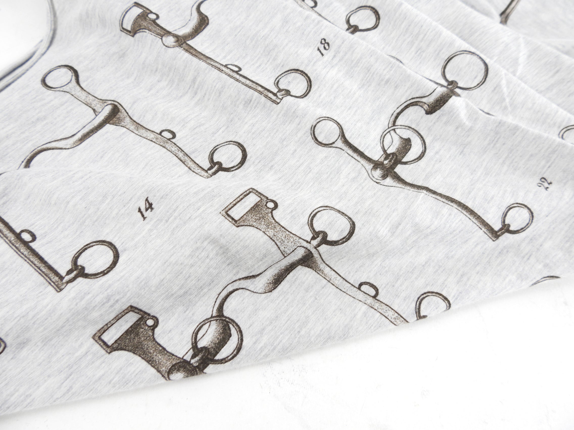 Hermes Grey Antique Diagram Printed T-Shirt - FR38 / S / M