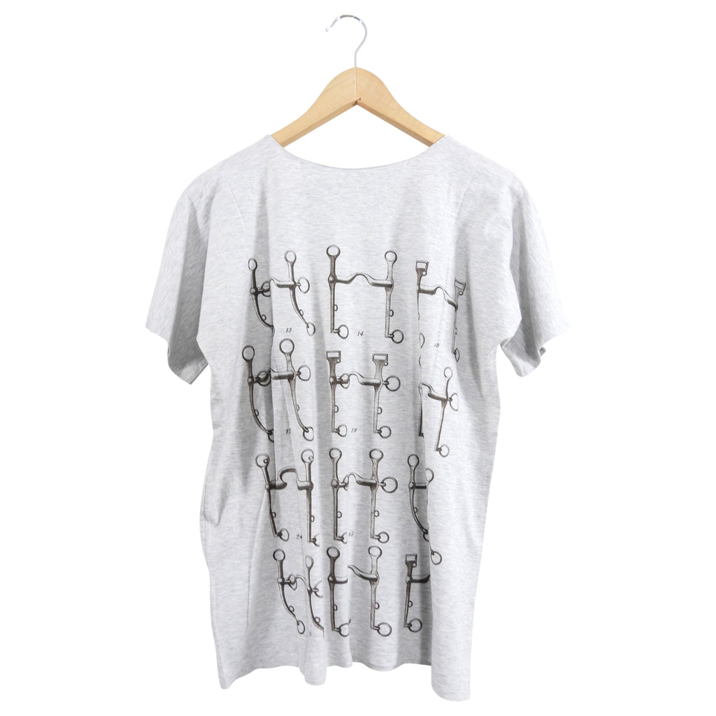 Hermes Grey Antique Diagram Printed T-Shirt - FR38 / S / M